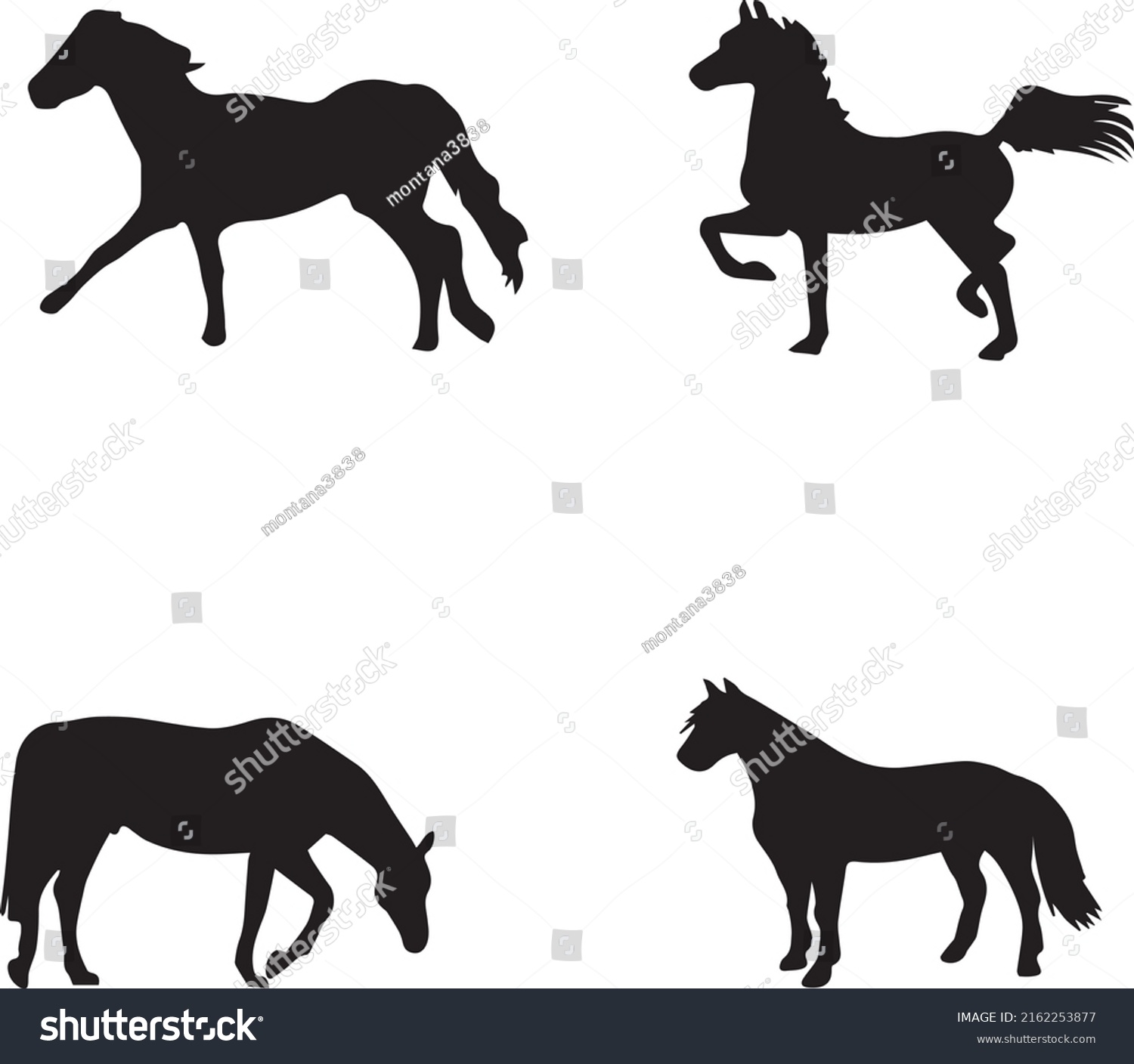 Wild Animals Silhouette Vector Background Stock Vector (Royalty Free ...