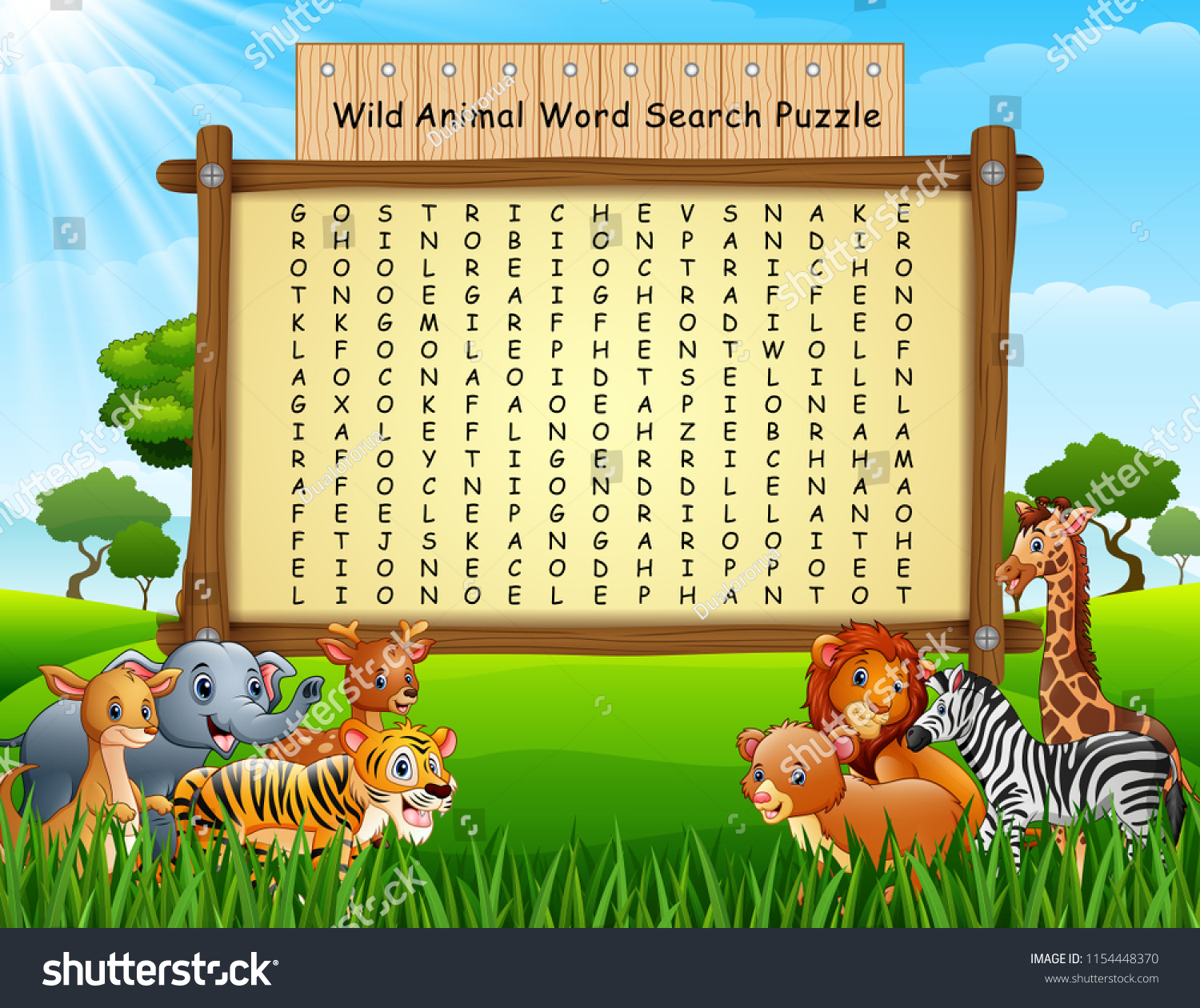 A To Z Animals Word Search Answer Key