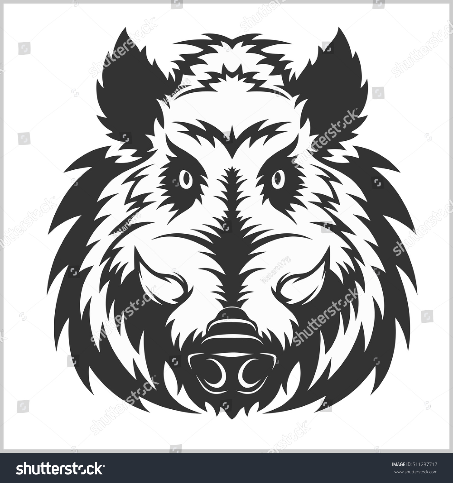 Wild Boar Head Logo Mascot Emblem Stock Vector 511237717 - Shutterstock