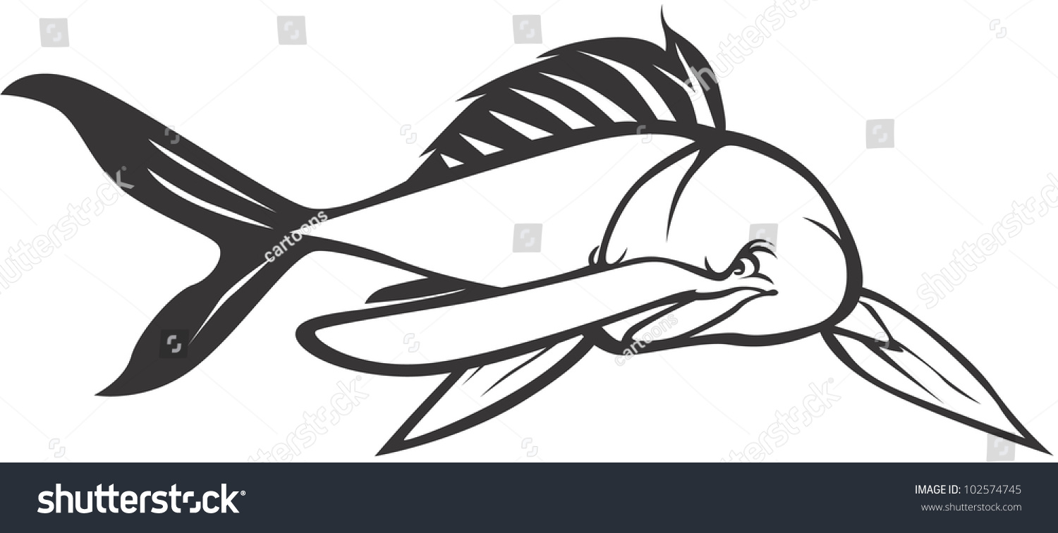 Download Wild Chinese Paddlefish Illustration Stock Vector 102574745 - Shutterstock