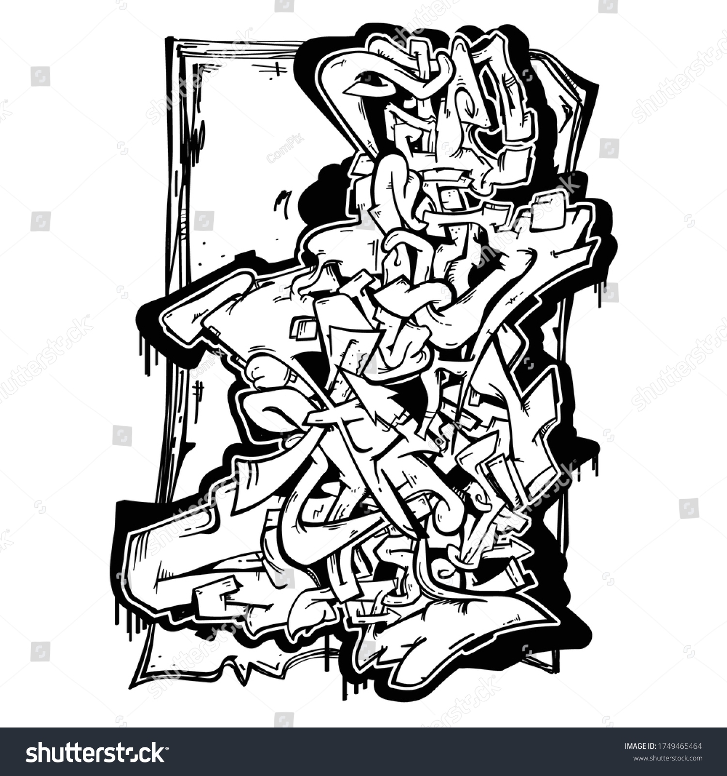 Wild Style Graffiti Abstract Arrows Hip Stock Vector (Royalty Free ...