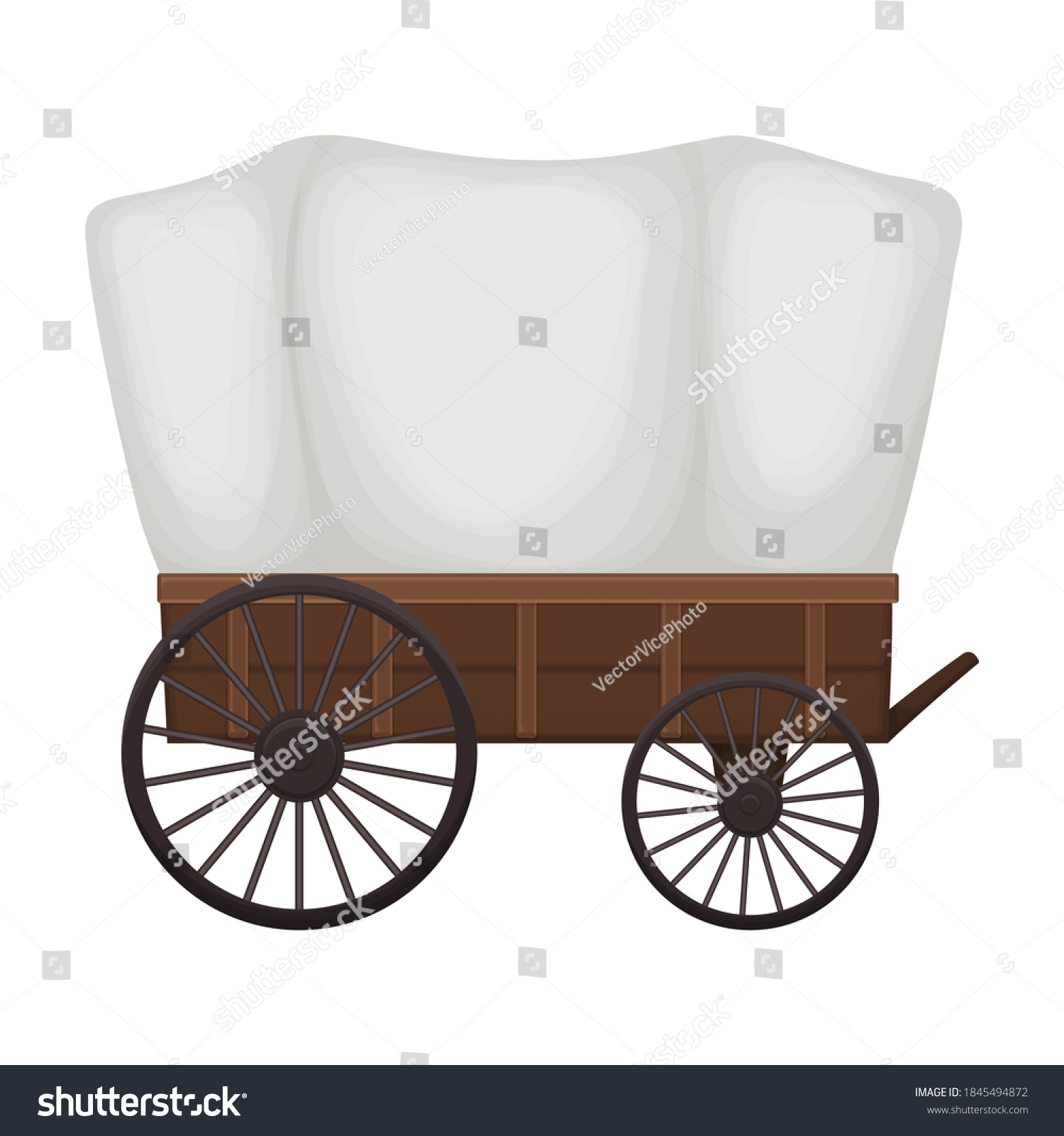 SVG of Wild west wagon cartoon vector icon.Cartoon vector illustration old carriage. Isolated illustration of wild west wagon icon on white background. svg