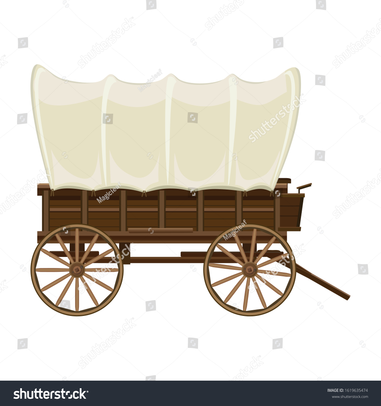 SVG of Wild west wagon vector icon.Cartoon vector icon isolated on white background wild west cart . svg