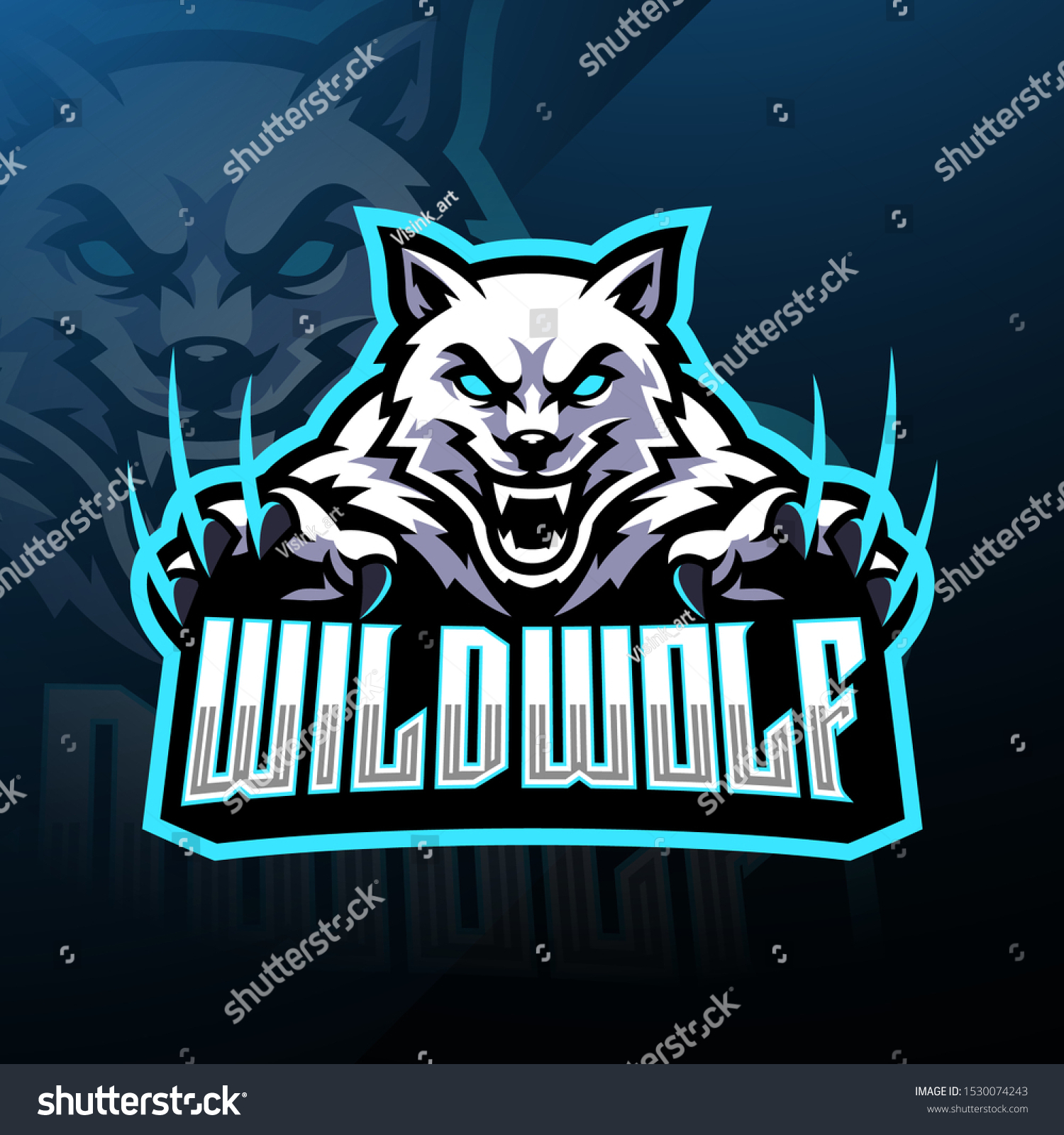 Wild Wolf Esport Mascot Logo Design