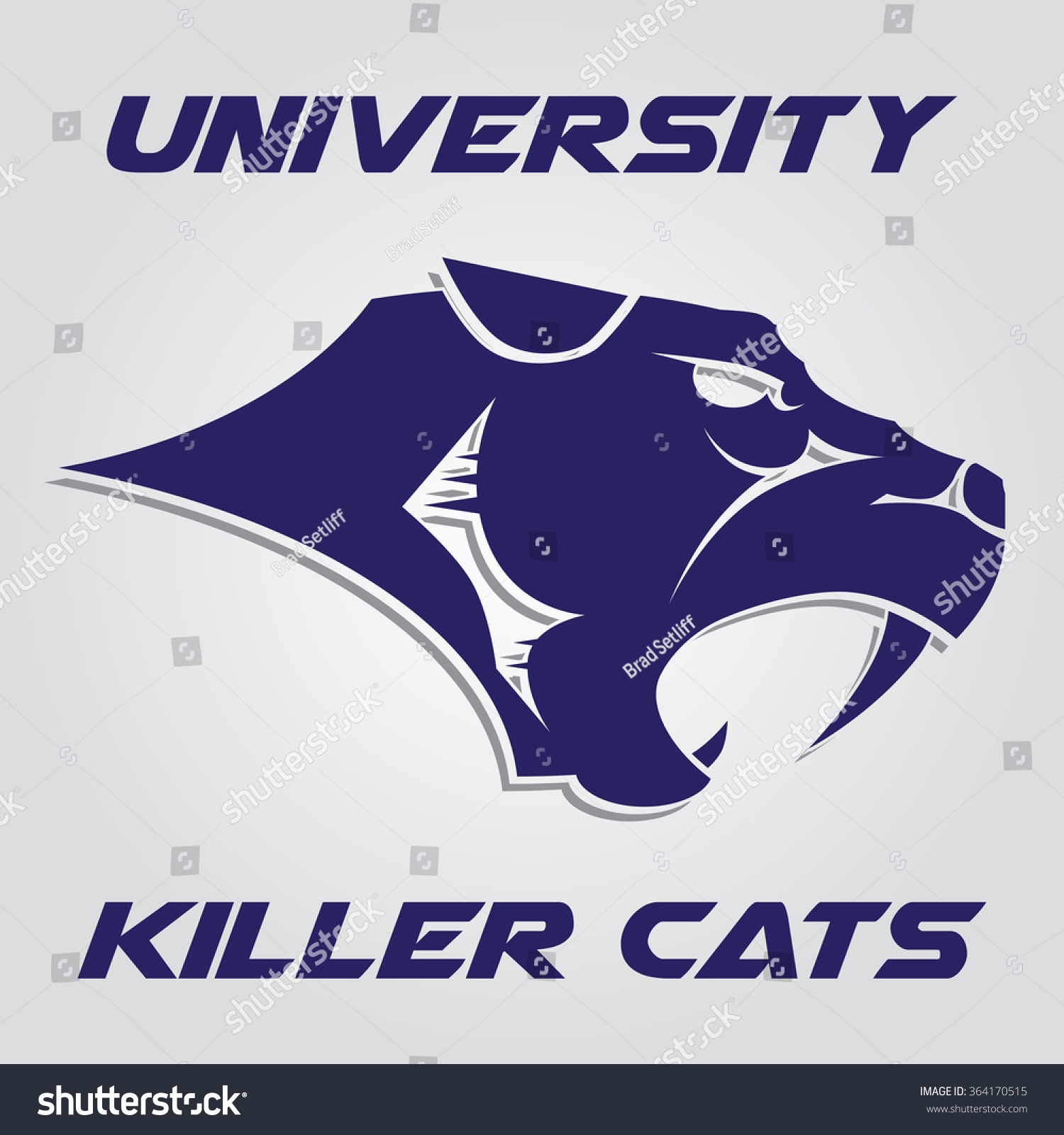 Wildcat Logo Stock Vector 364170515 : Shutterstock