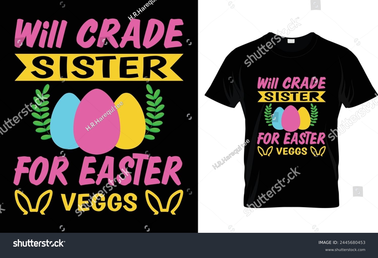 SVG of will cradle sister for Easter eggs t-shirt design  svg