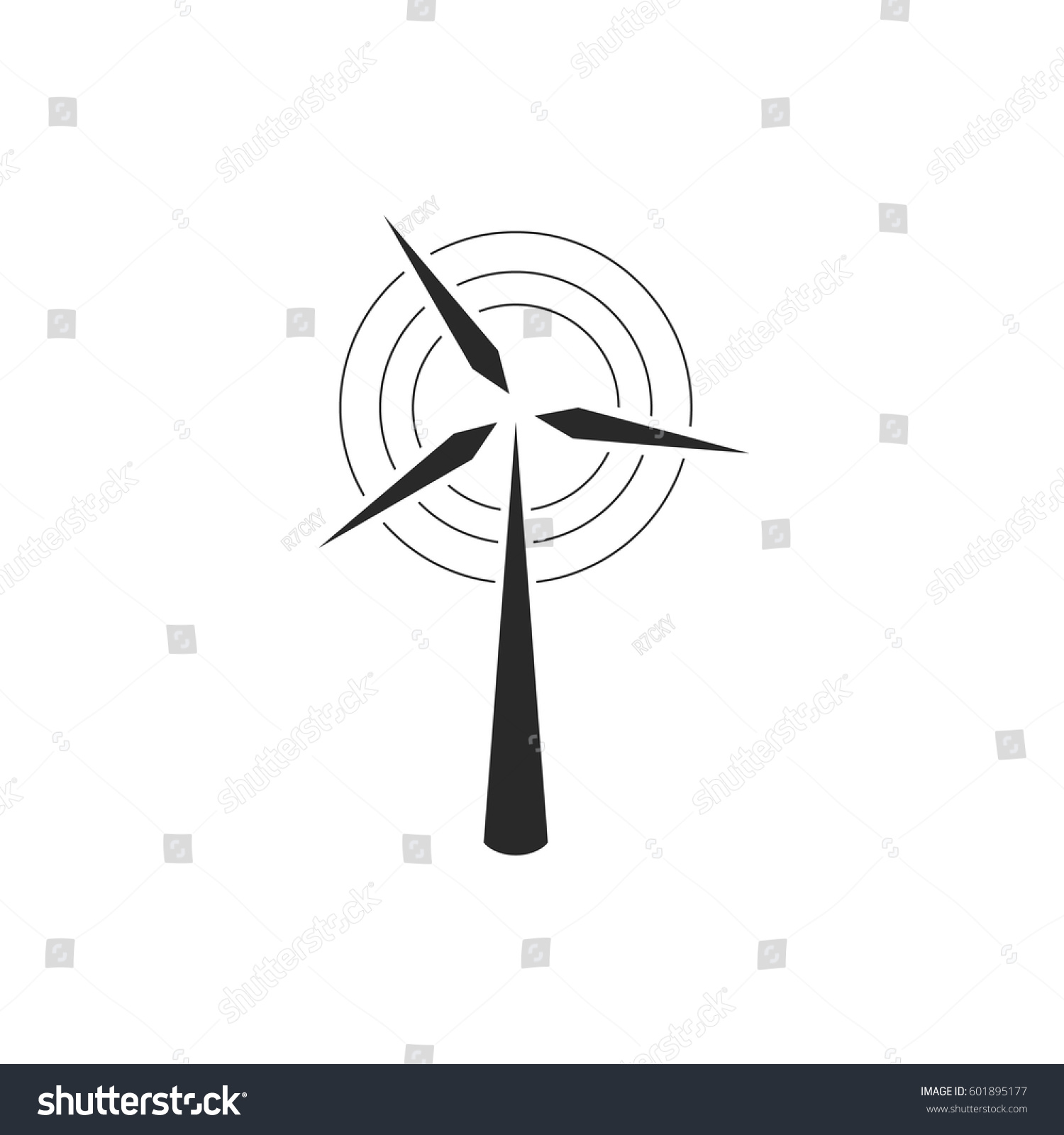 Wind Mill Turbine Stock Vector Royalty Free 601895177 Shutterstock