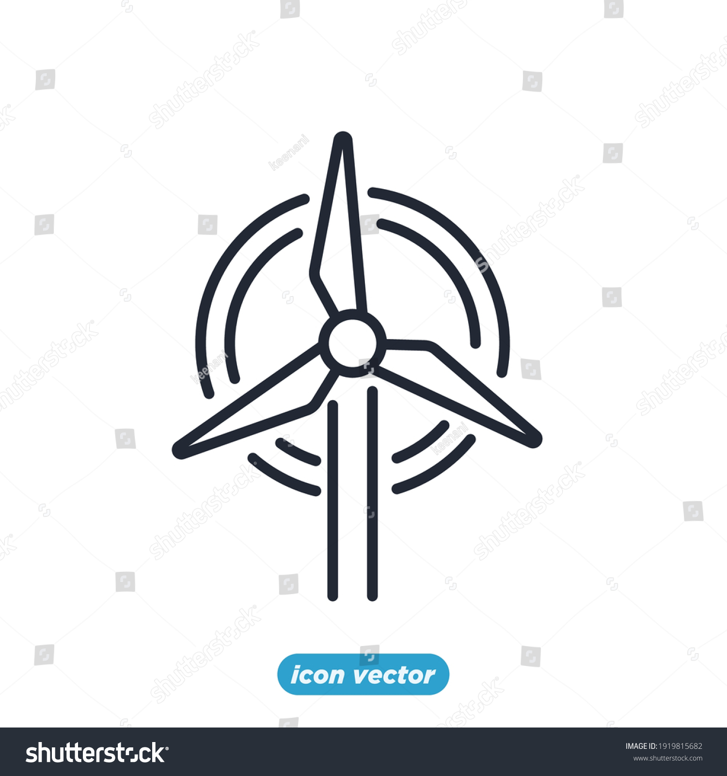 Wind Power Icon Energy Types Symbol Stock Vector (Royalty Free ...