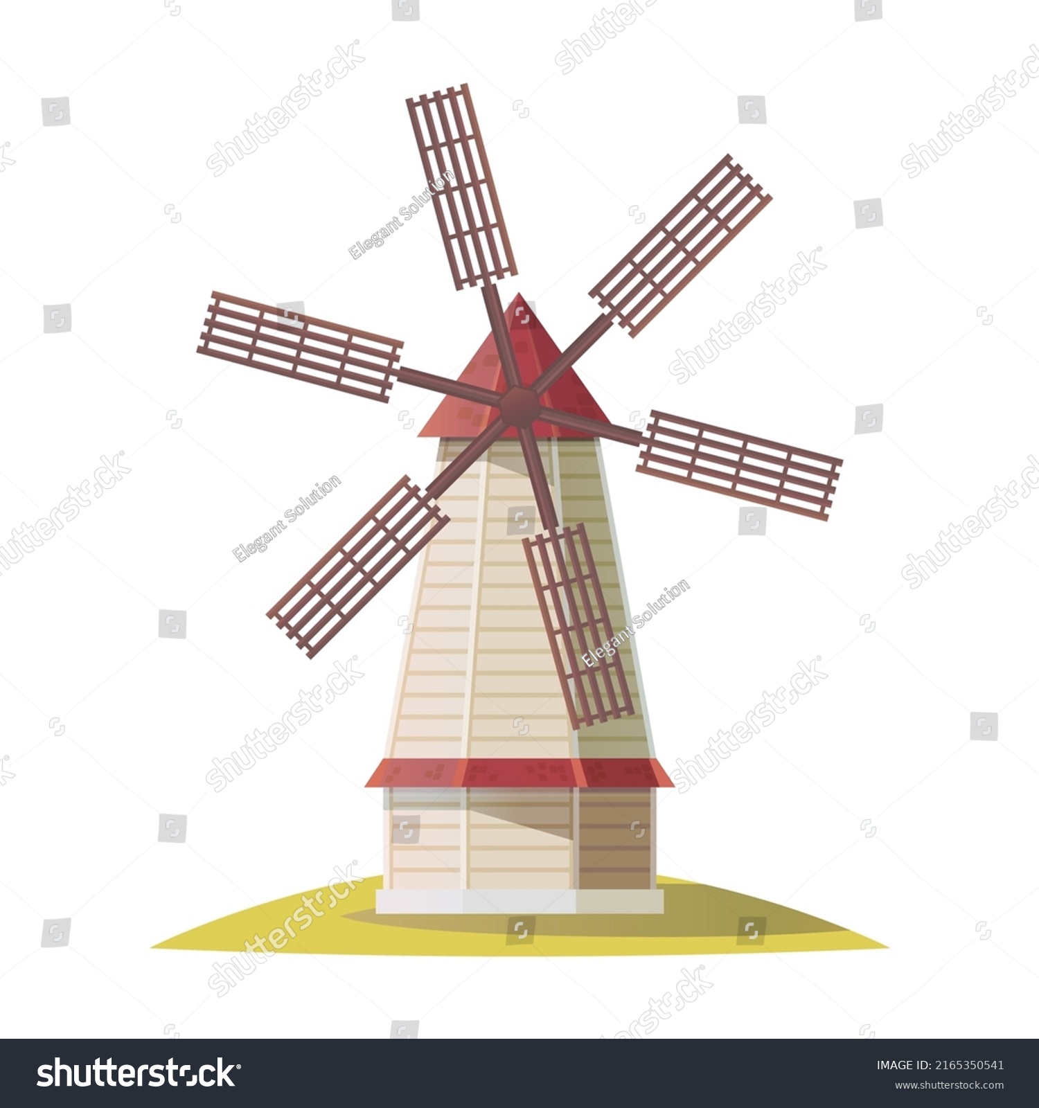 Windmill Mill Vector Icon Clipart Stock Vector (Royalty Free ...