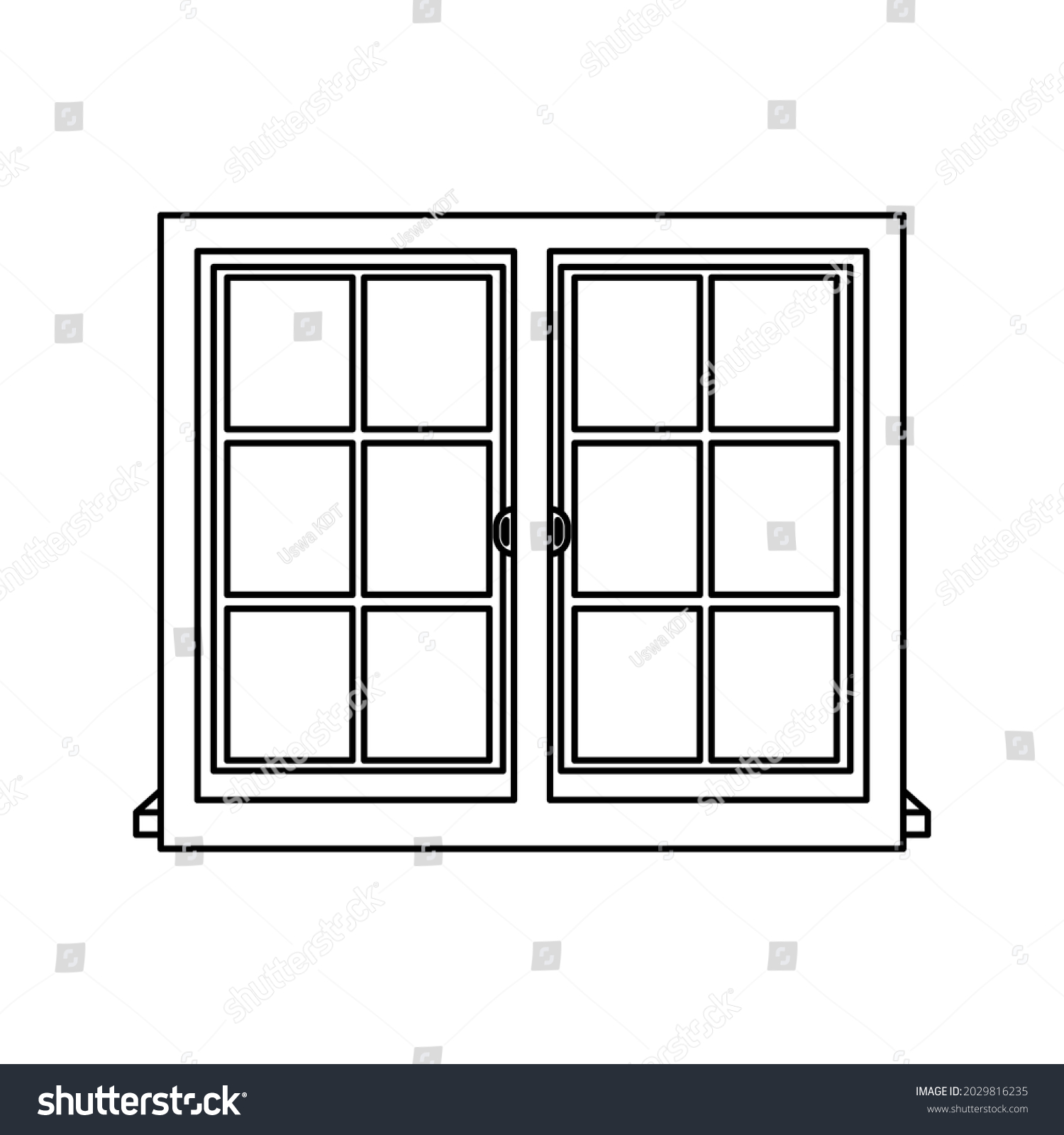 Window Icon Architectural Elements Vector Illustration Stock Vector ...