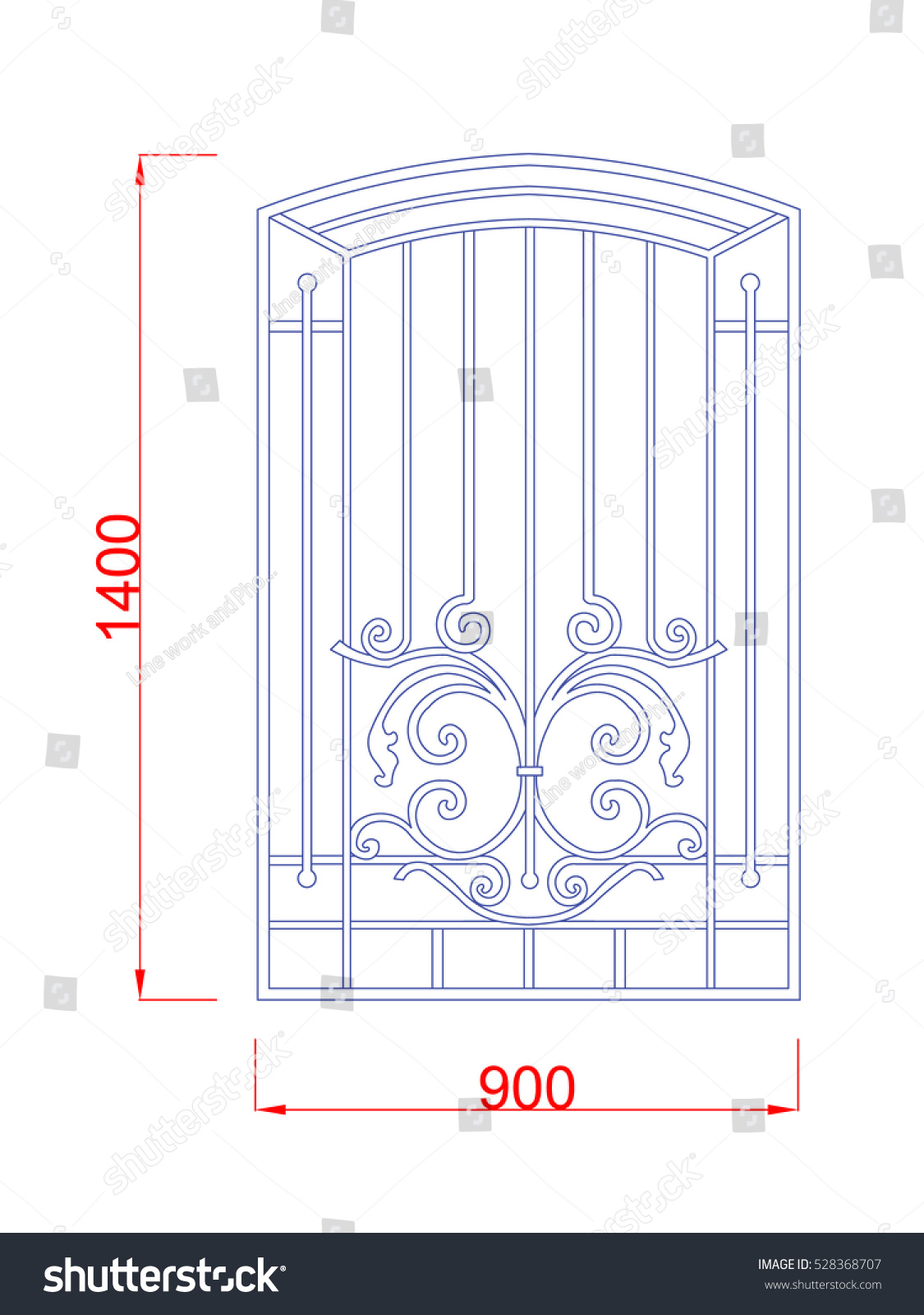 Window Railing Iron Work Vector Image: เวกเตอร์สต็อก (ปลอดค่าลิขสิทธิ์ ...