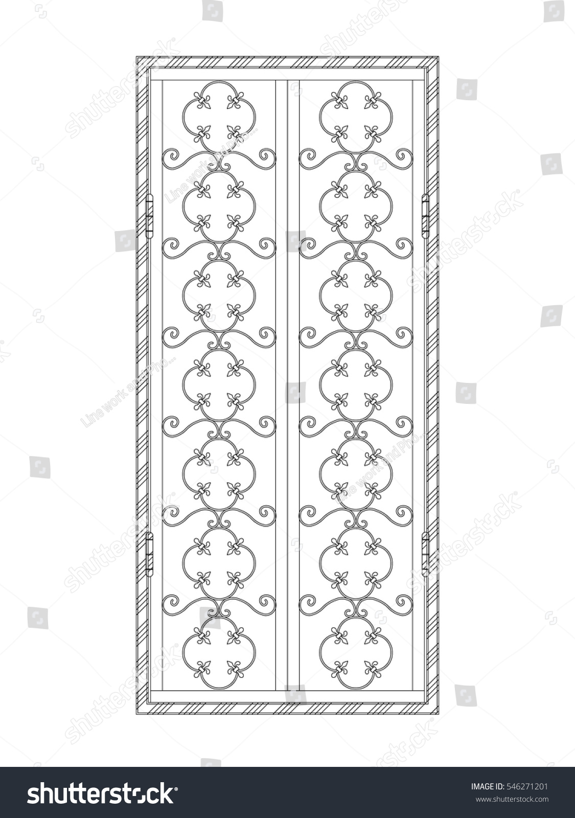 Window Railing Vector Image Black Paint Stock Vector (Royalty Free ...