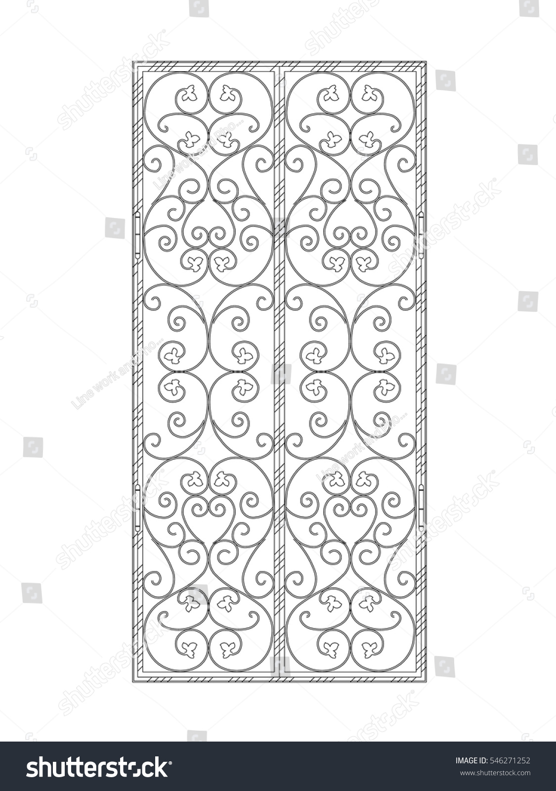 Window Railing Vector Image Black Paint Stock Vector (Royalty Free ...