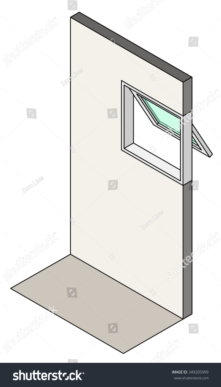 Window Type Construction Awning Top Hung Stock Vector Royalty Free