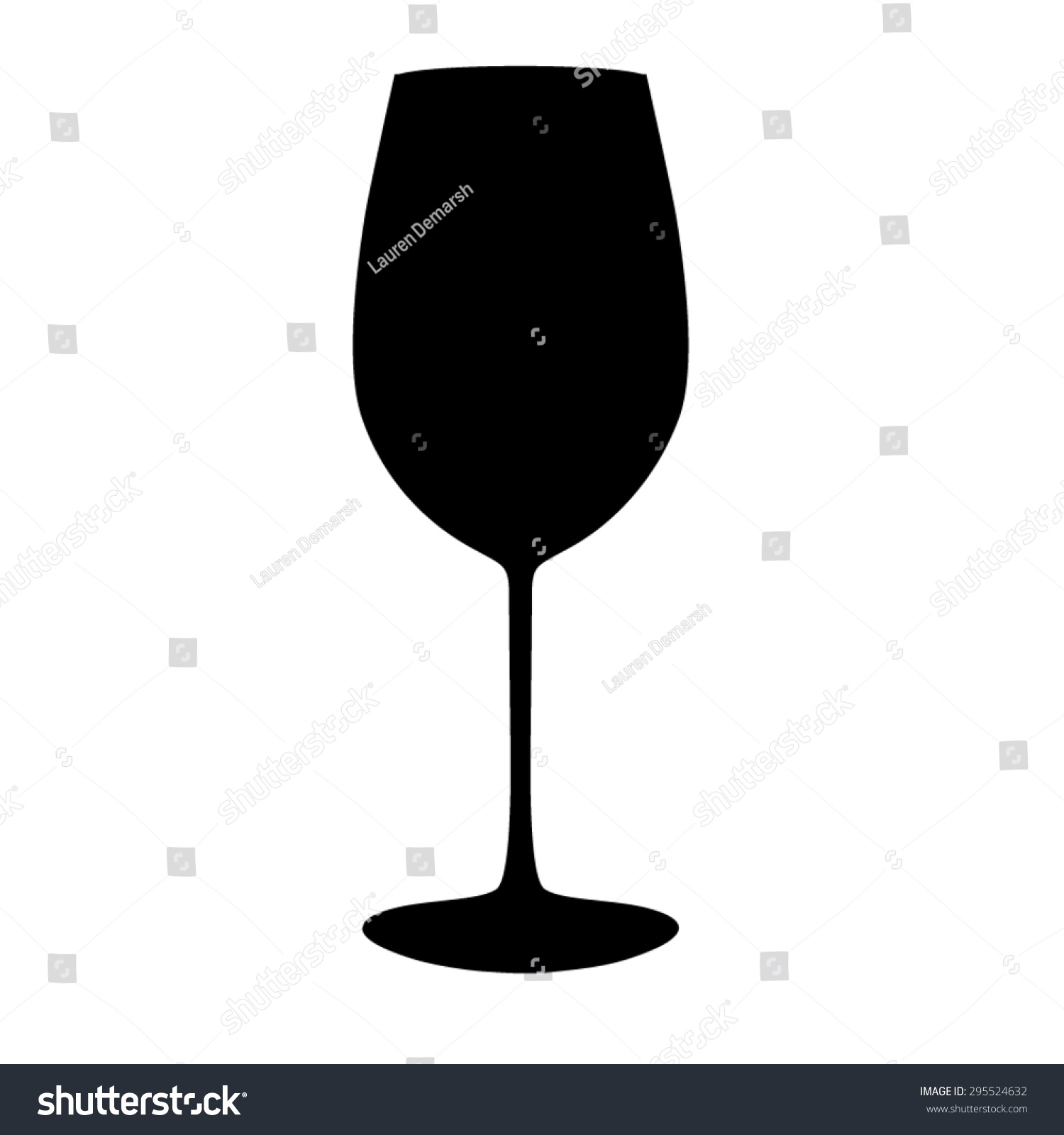 Wine Glass Silhouette Stock Vector 295524632 Shutterstock 1393