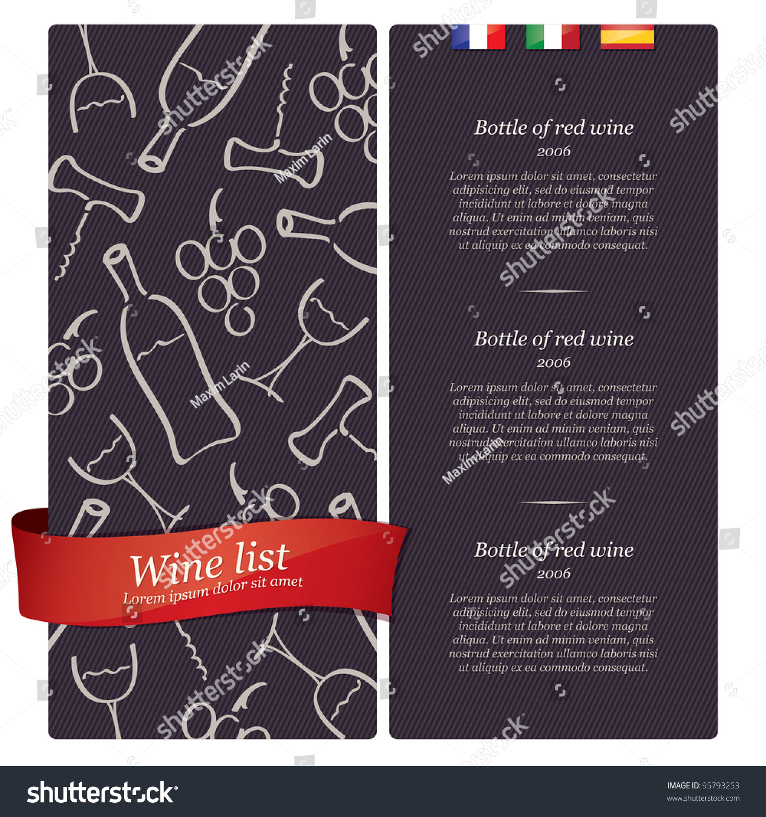 wine list design ideas