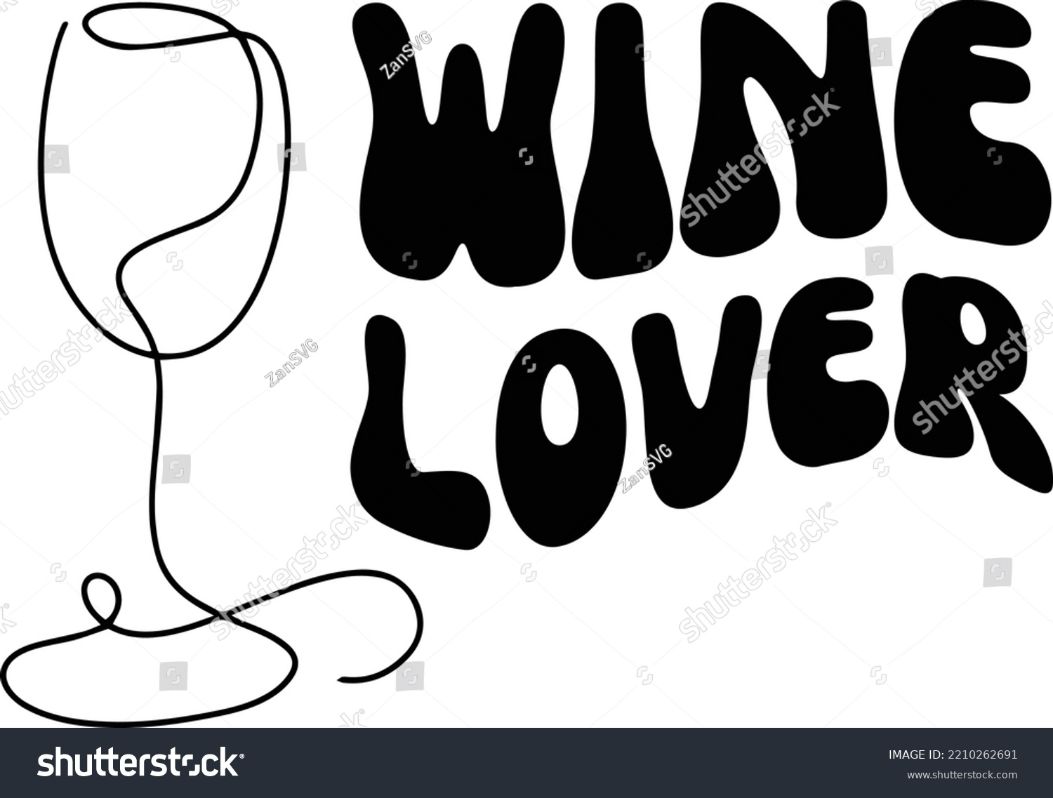 SVG of Wine lover vector file, Wine glass svg design svg