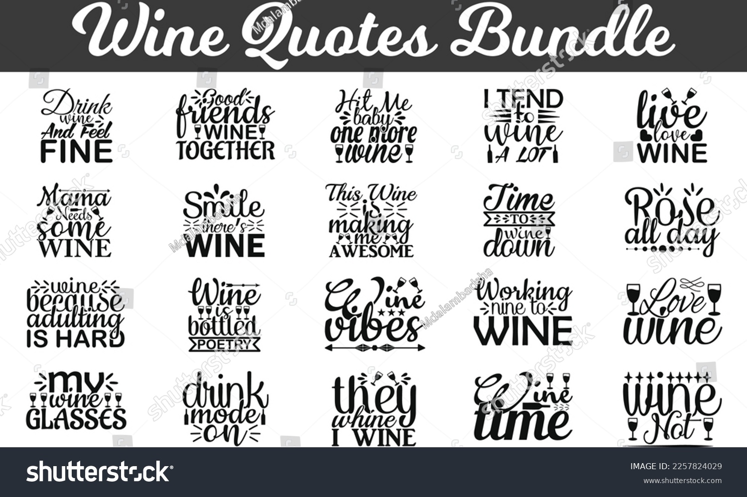 SVG of Wine Quotes Bundle, SVG design, SVG bundle svg
