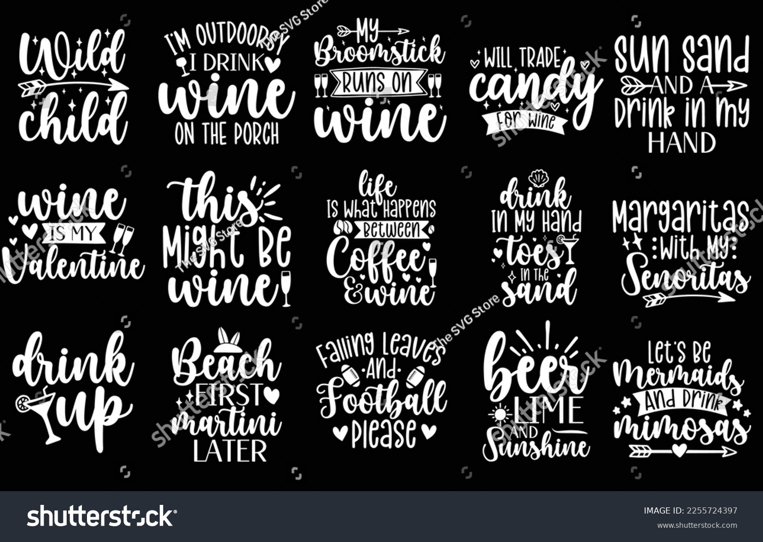 SVG of Wine Svg Bundle, Wine Svg, Alcohol Svg Bundle, Wine Glass Svg,  svg