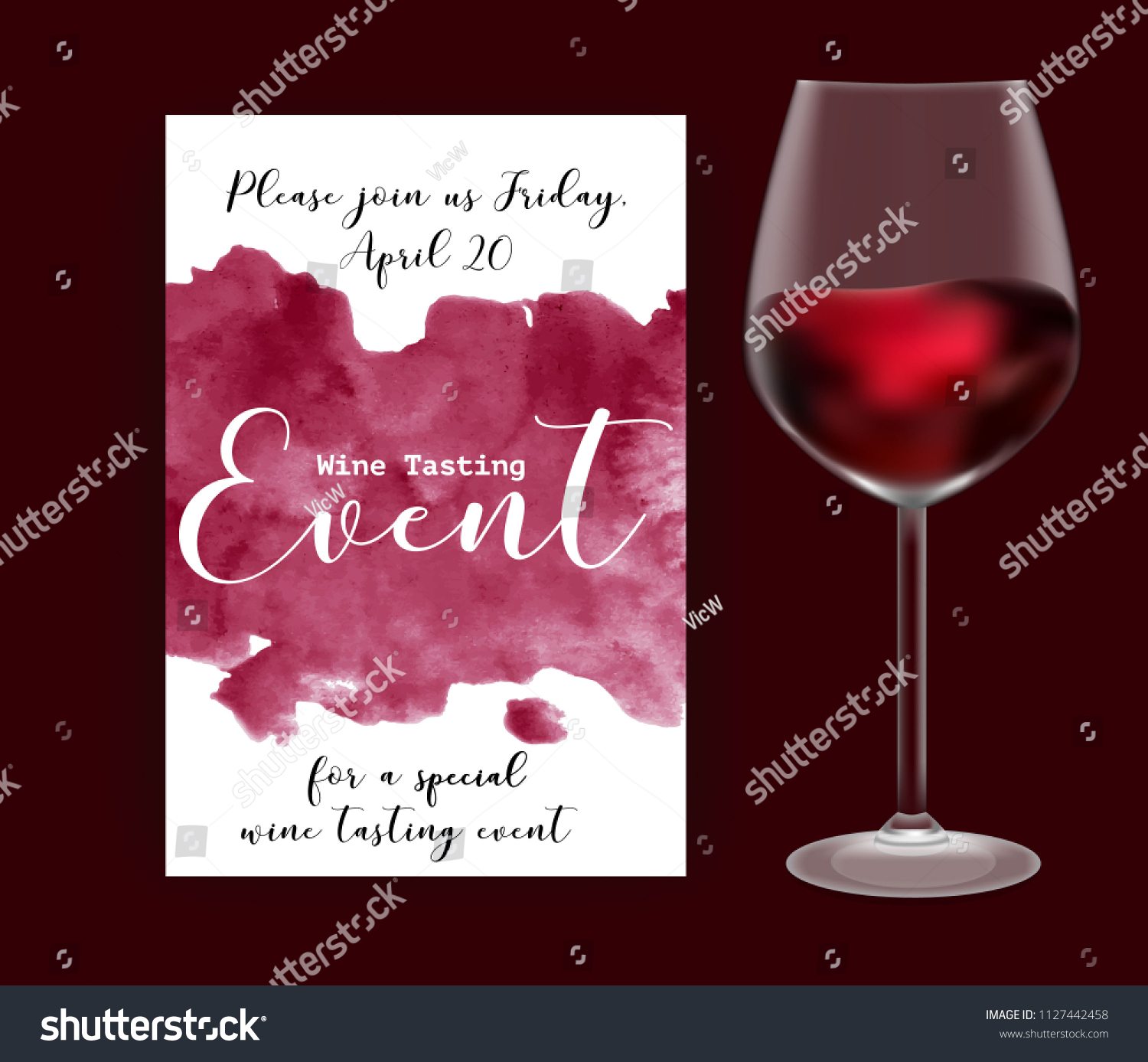Wine Tasting Event Flyer Template Vector Stock Vector (Royalty For Wine Flyer Template