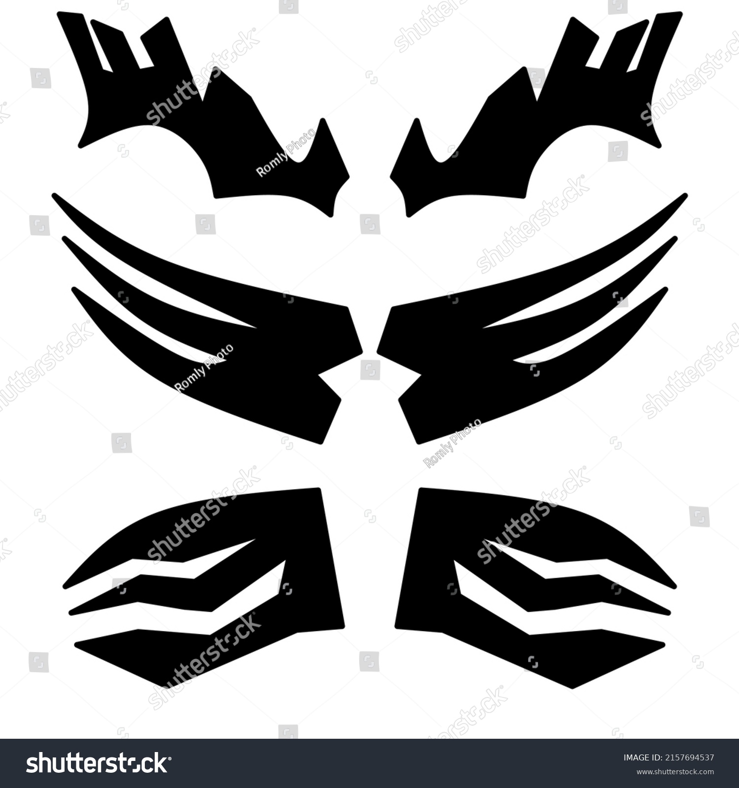 Wings Vector Three Variants Stock Vector (Royalty Free) 2157694537 ...