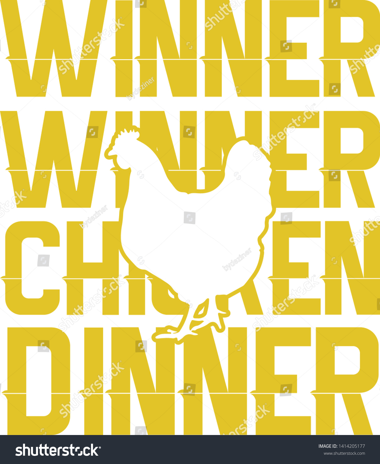 Winner Winner Chicken Dinner Design Pubg Stock Vector Royalty Free