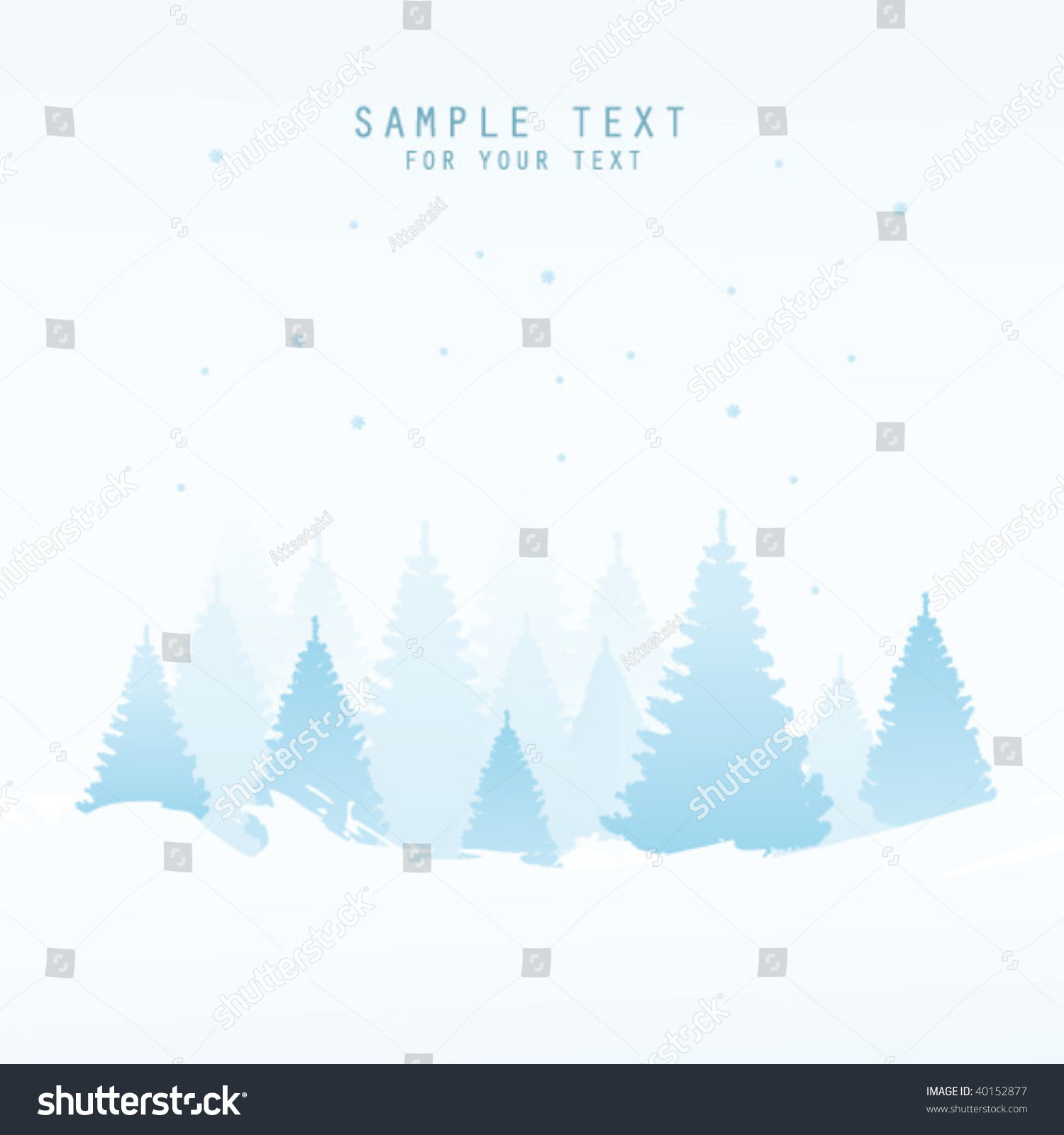 Winter Background Stock Vector Illustration 40152877 : Shutterstock