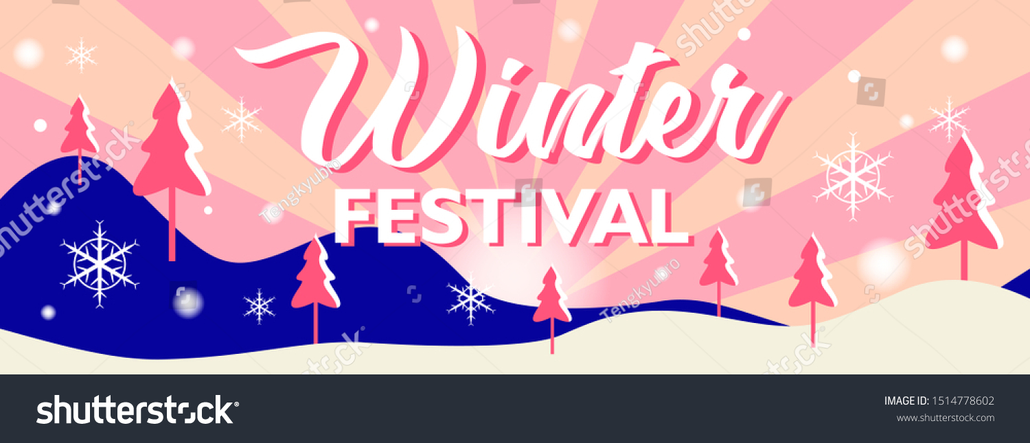 Winter Banner Background Seasonal Poster Event Stock Vector Royalty Free