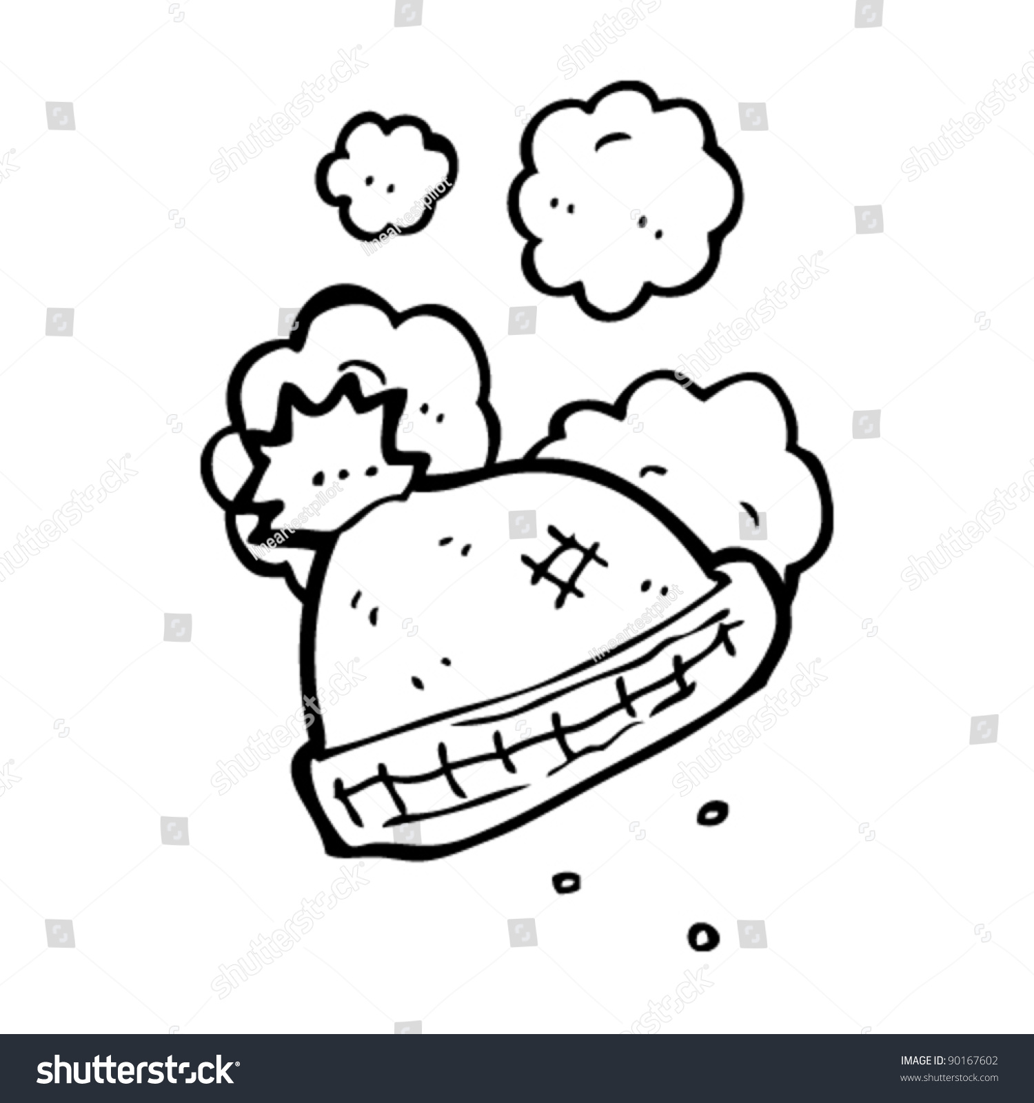 Winter Hat Cartoon Stock Vector Illustration 90167602 : Shutterstock