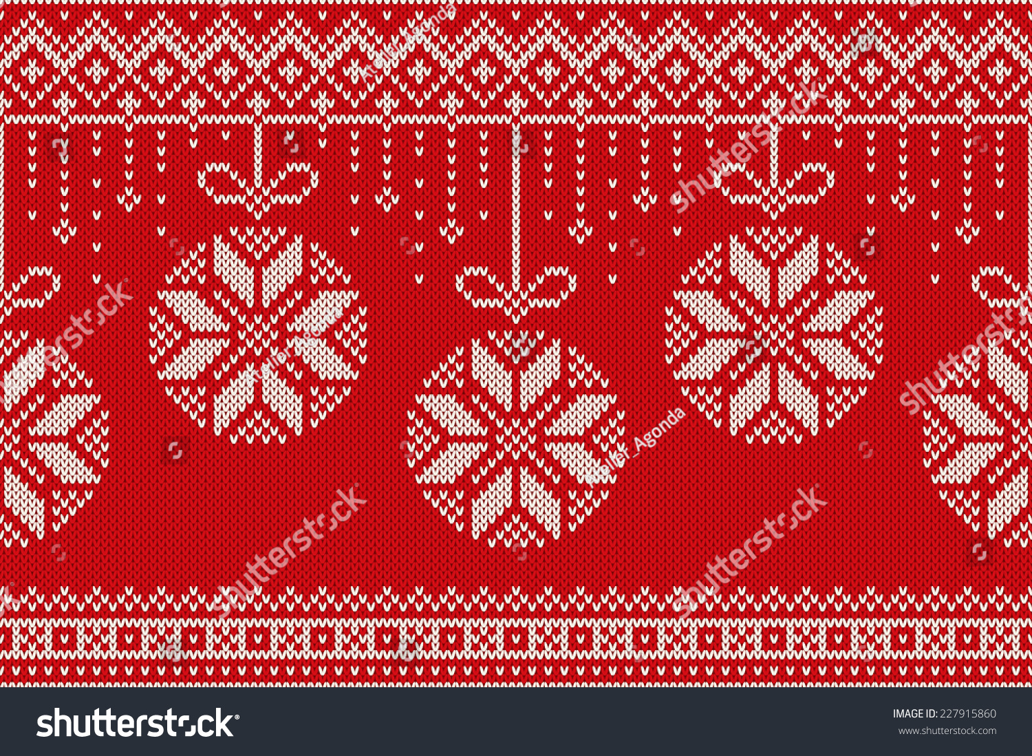 Winter Holiday Seamless Knitting Pattern Christmas Stock Vector 227915860 - S...