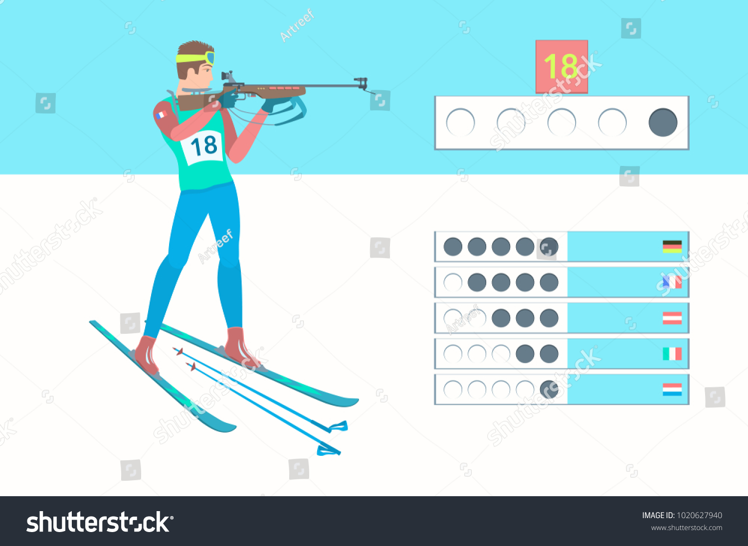 21+ Biathlon Standing Shooting Position PNG