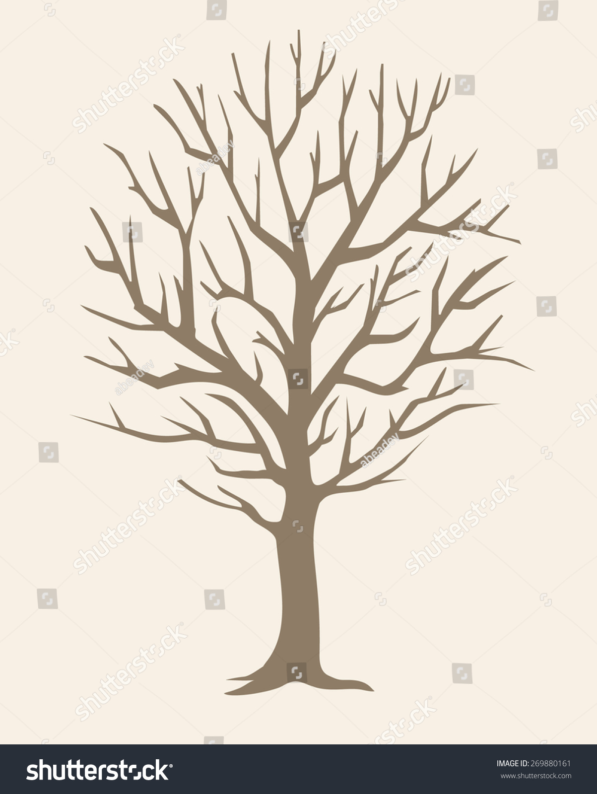 Winter Tree Stock Vector 269880161 : Shutterstock