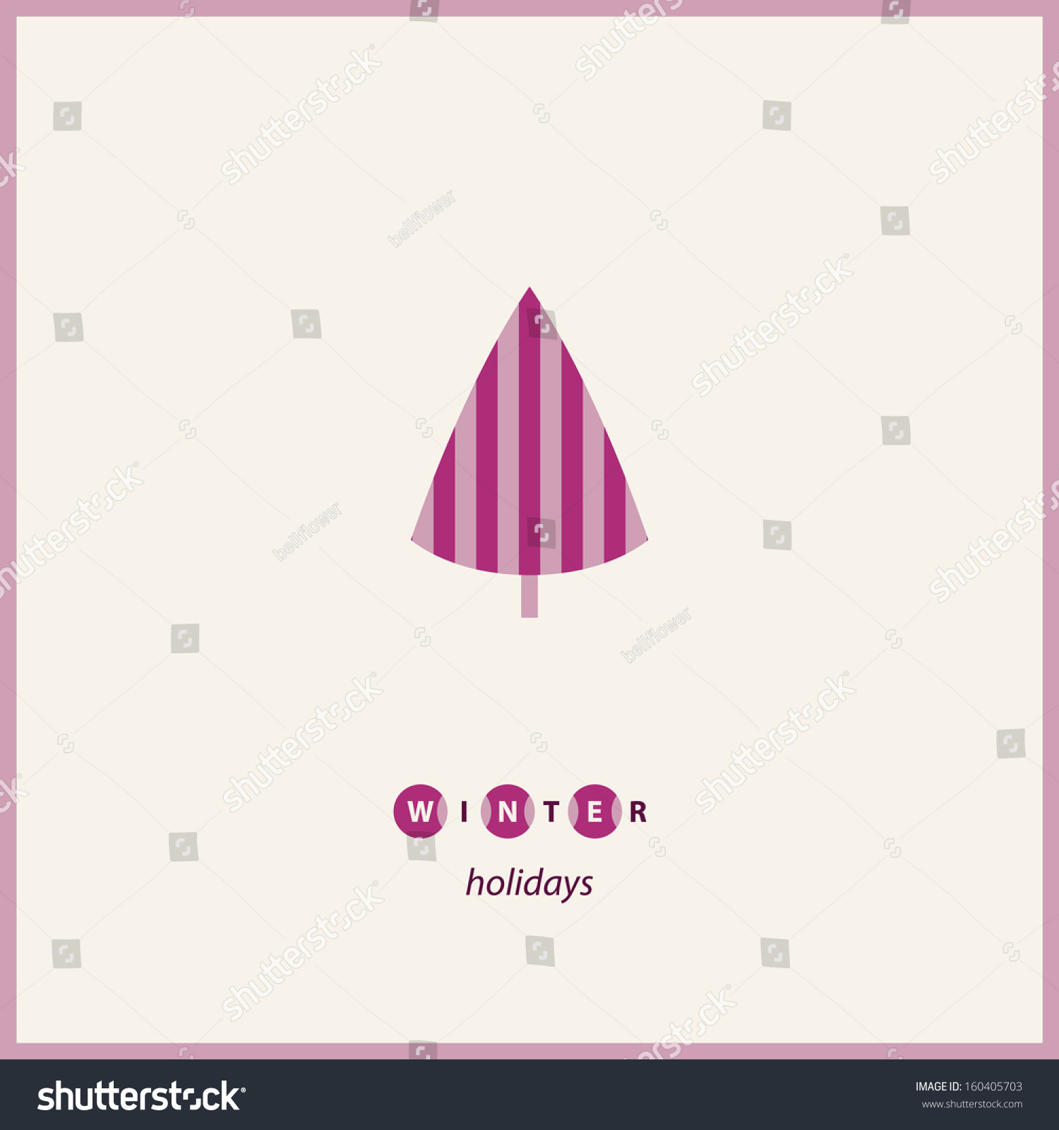 Winter Tree Frame Vector Illustration Stock Vector (Royalty Free ...
