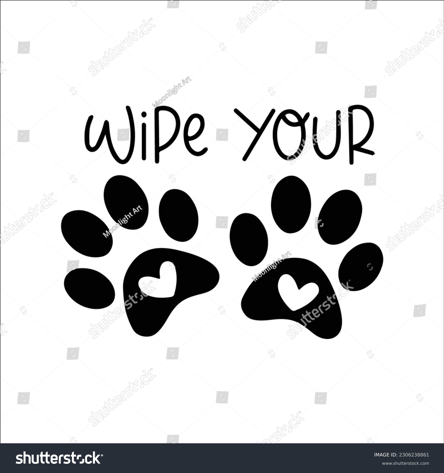 SVG of Wipe Your Paws SVG, Dog Door Mat Svg, Funny Dog Svg, Funny Door Mat, Funny Doormat, Dog Mom Svg, Dog Sign, Welcome Sign svg