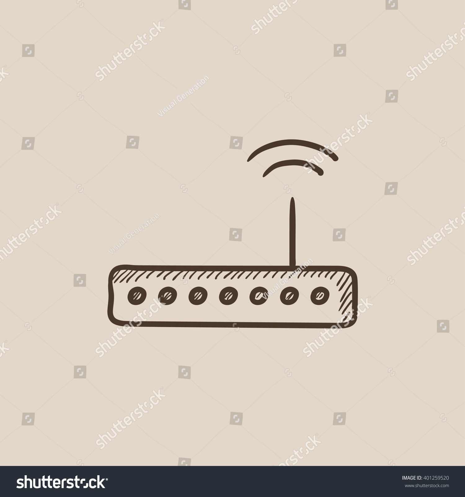 Wireless Router Sketch Icon Stock Vector (Royalty Free) 401259520 ...