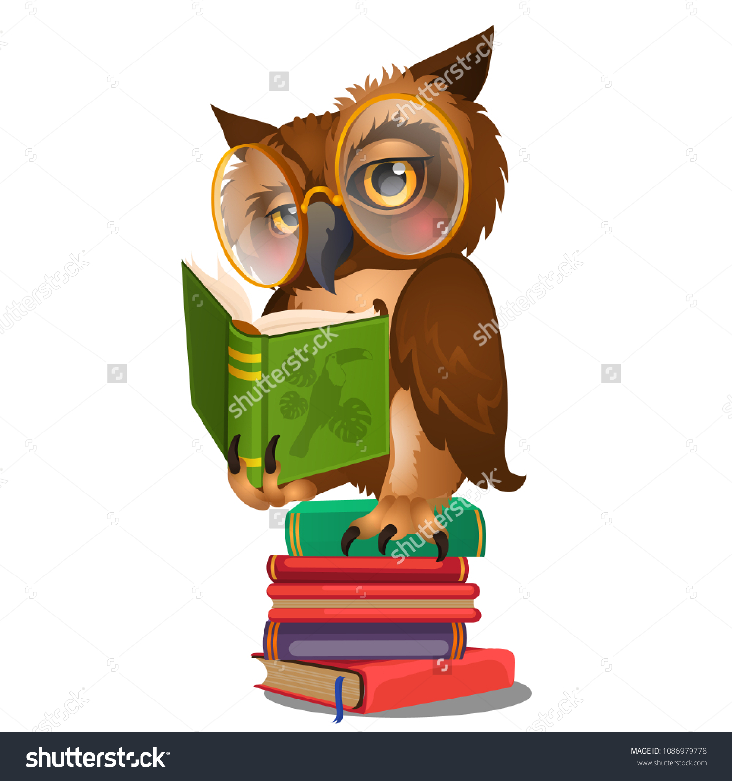 Wise Owl Book Wisdom Mens PRINTED T-SHIRT Cartoon Reading Branch Perch Perching 