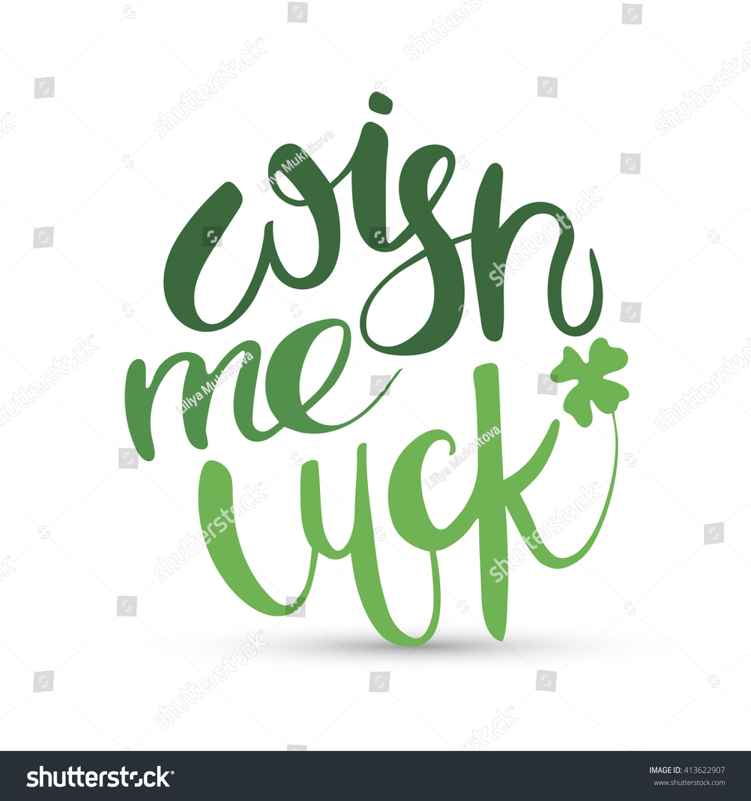 Wish Me Luck Stock Vector Royalty Free 413622907