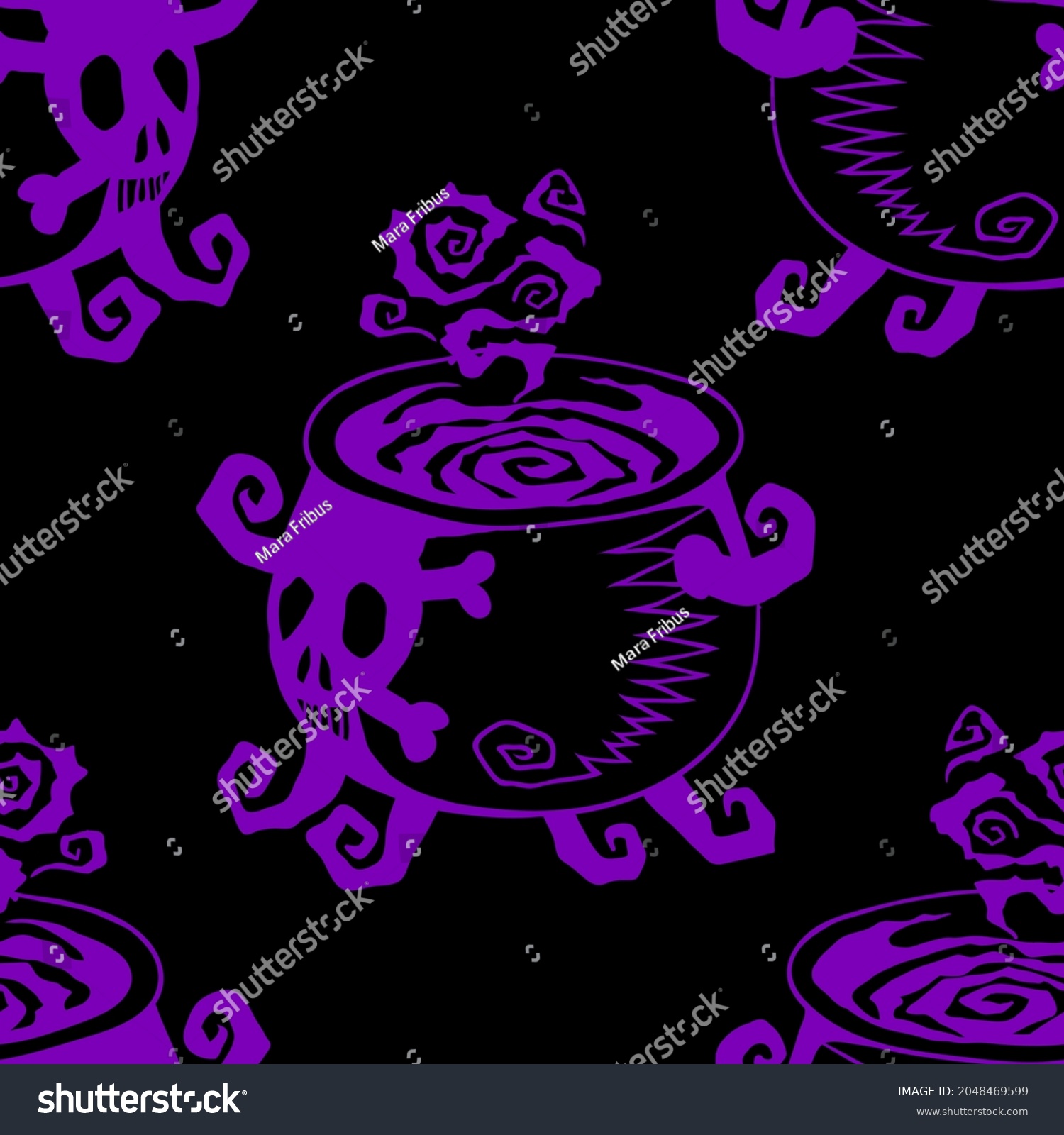 Witch Cauldron Boiling Potion Vector Halloween Stock Vector Royalty Free 2048469599 4163