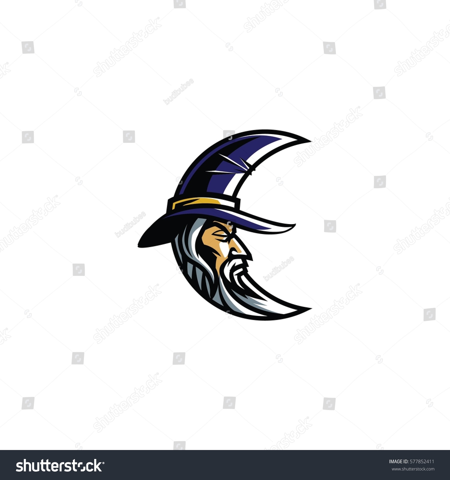 Witch Mascot Logo Stock Vector (Royalty Free) 577852411