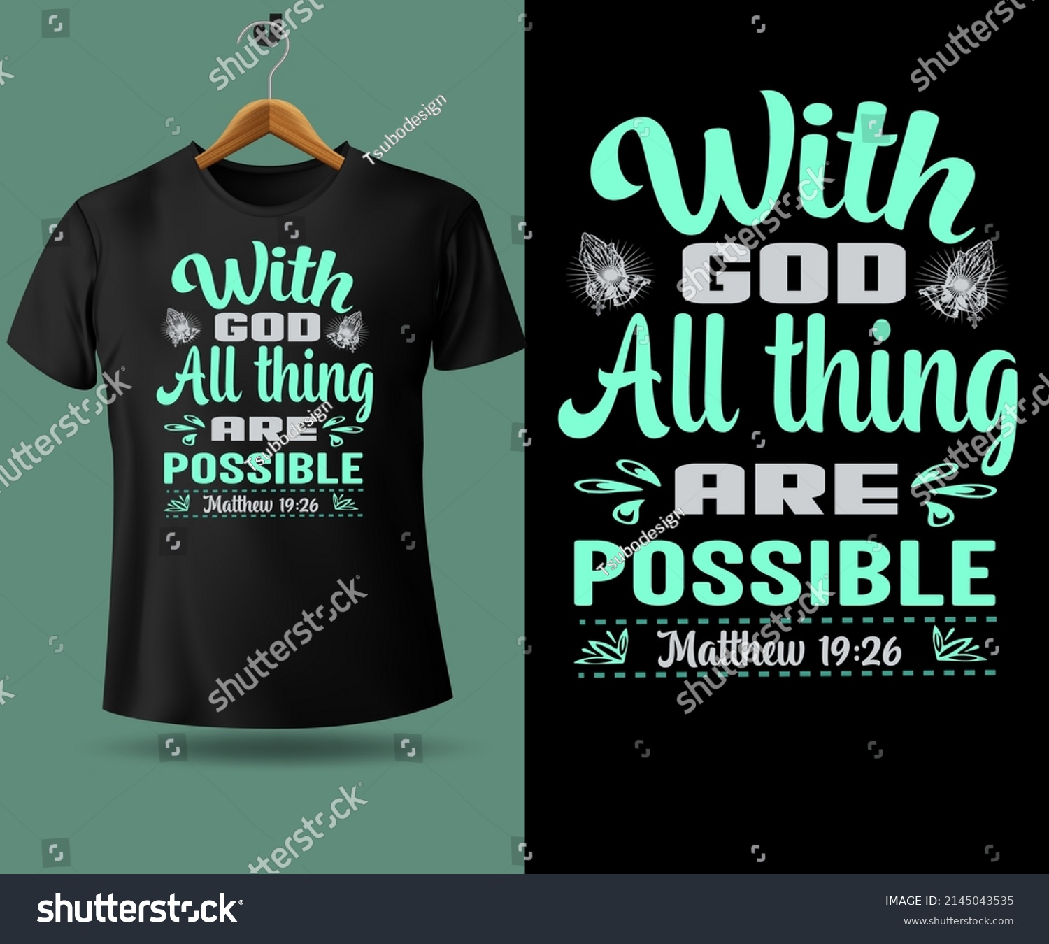 SVG of With God all things are possible trendy faith tshirt design with religious church vector quote, typography lettering text, banner and poster design with Christian words svg