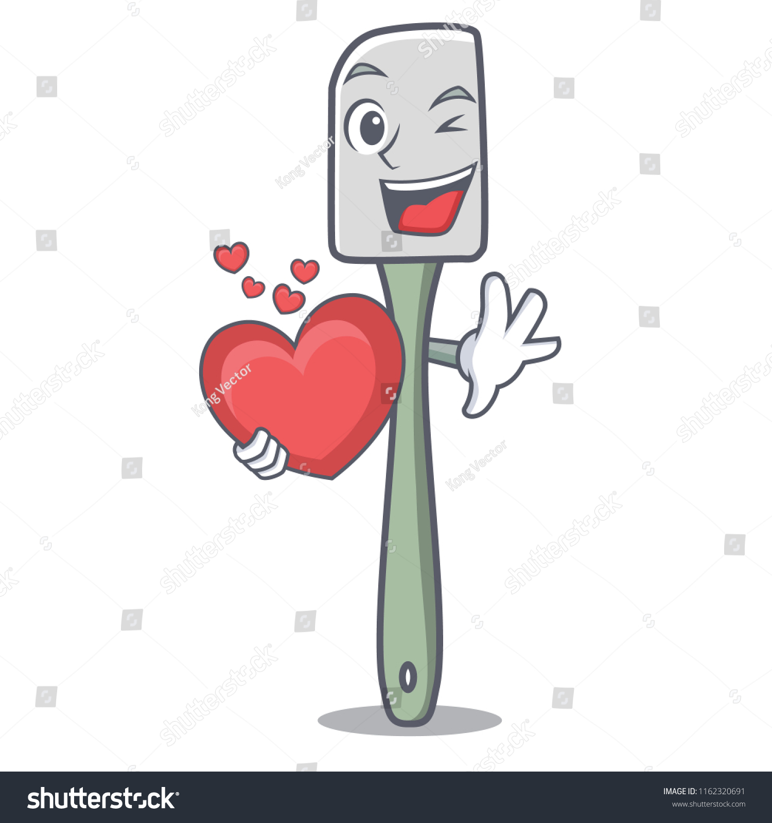 heart silicone spatula