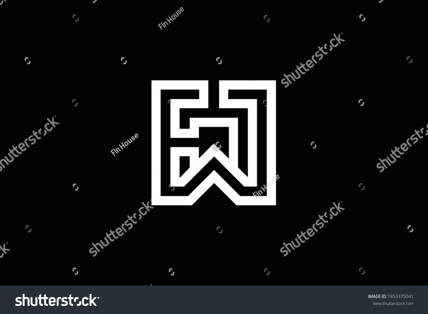 Wj Letter Logo Design On Luxury Stock Vector (Royalty Free) 1853375041 ...