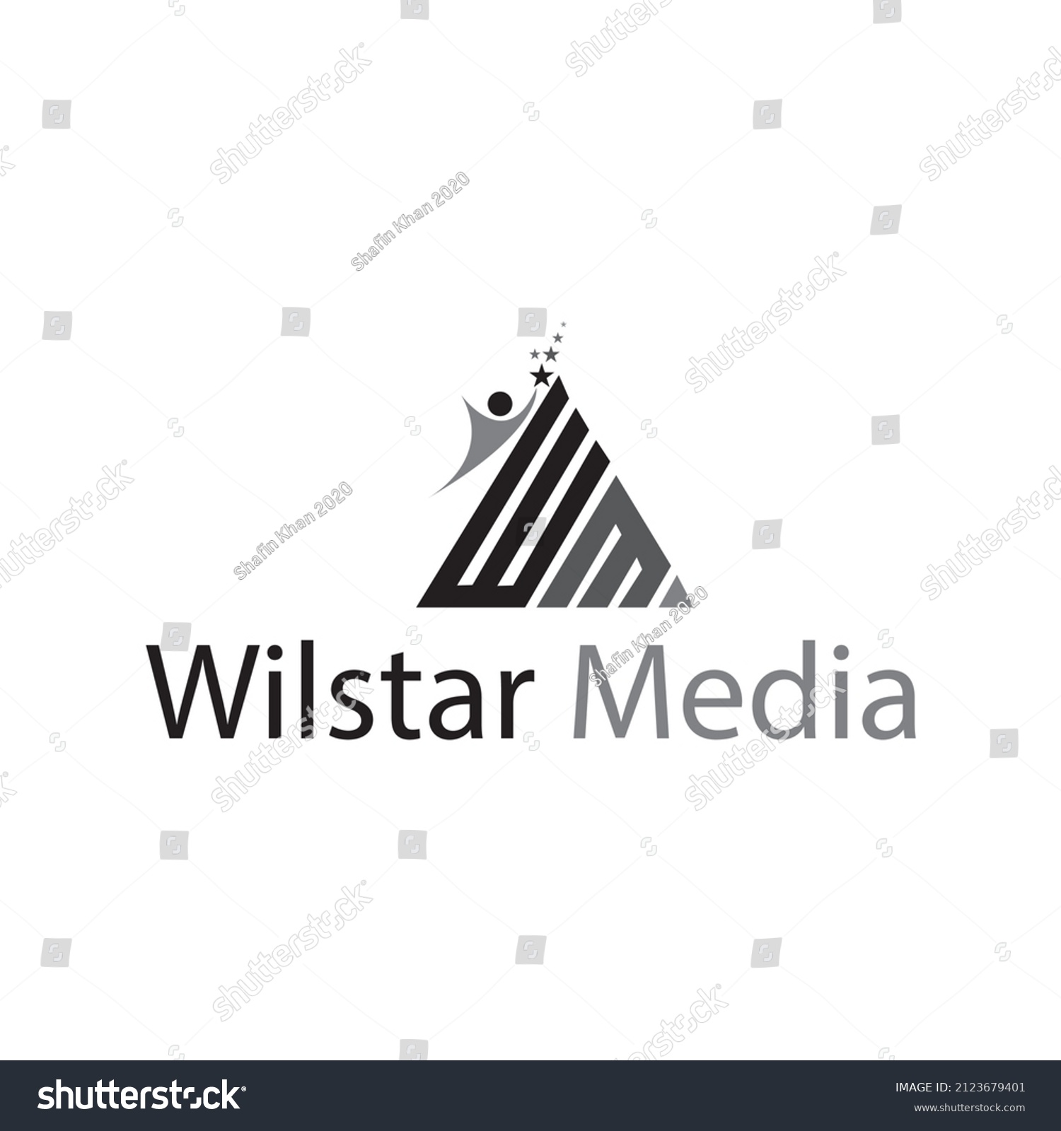 Wm Company Logo Vector Design Stock Vector (Royalty Free) 2123679401