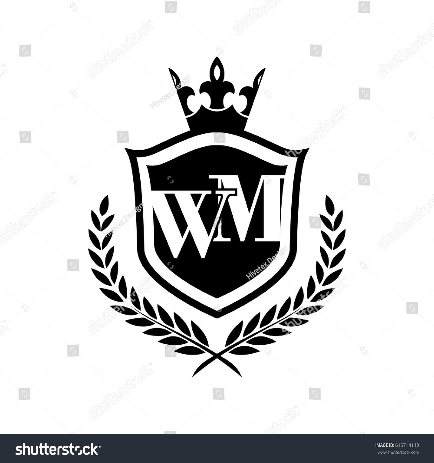 Wm Logo Stock Vector (Royalty Free) 615714140