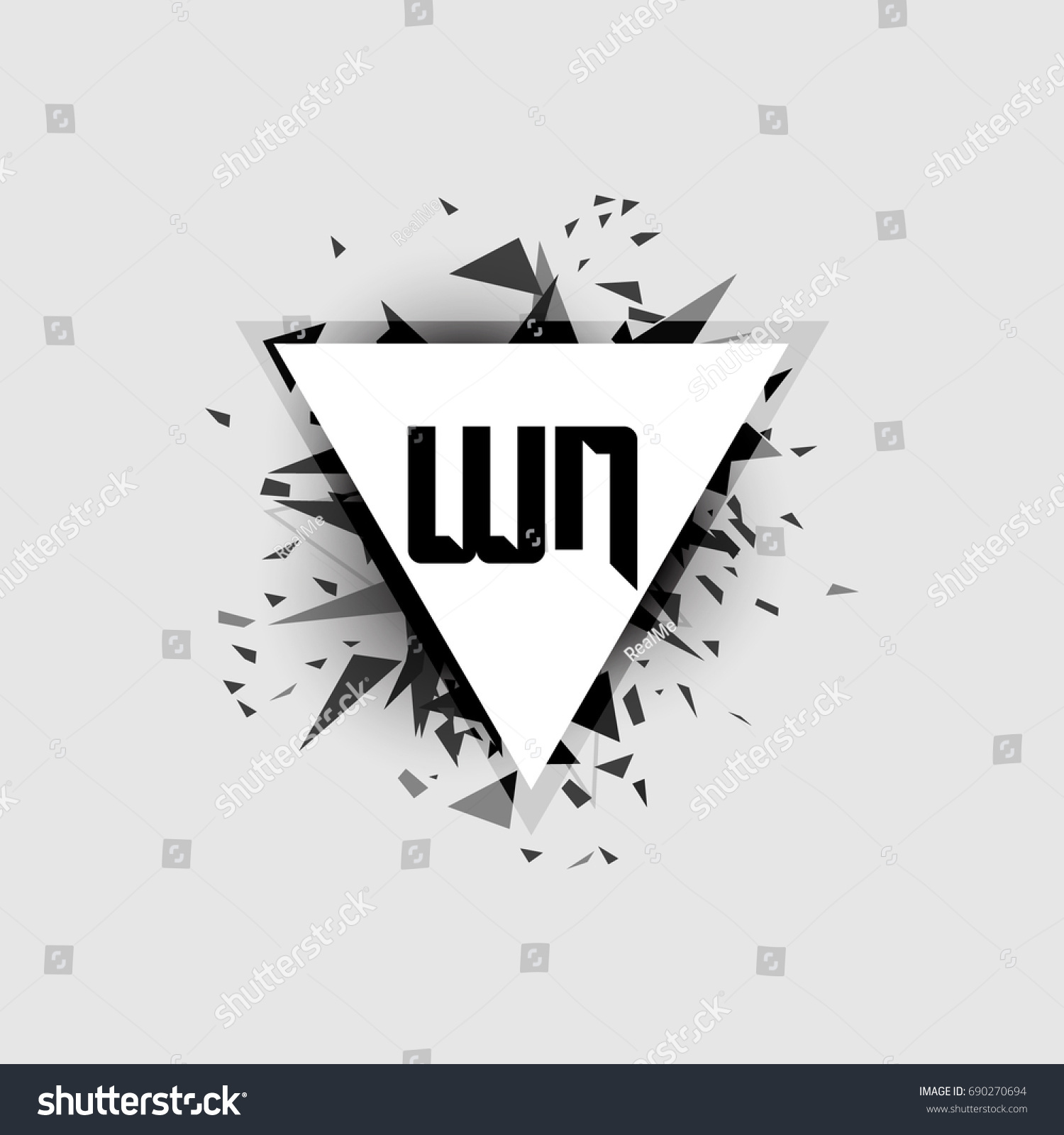 Wn Logo Stock Vector Royalty Free