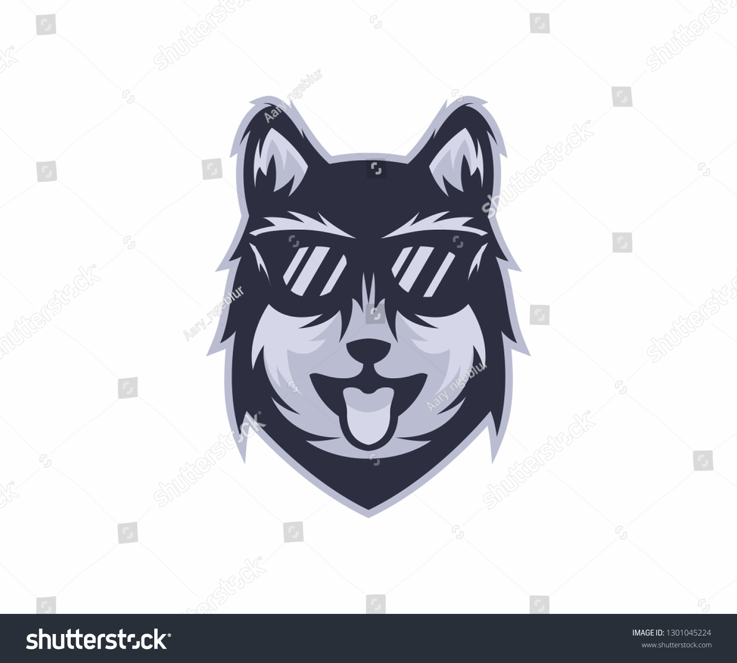 Wolf Cool Logo Stock Vector Royalty Free 1301045224