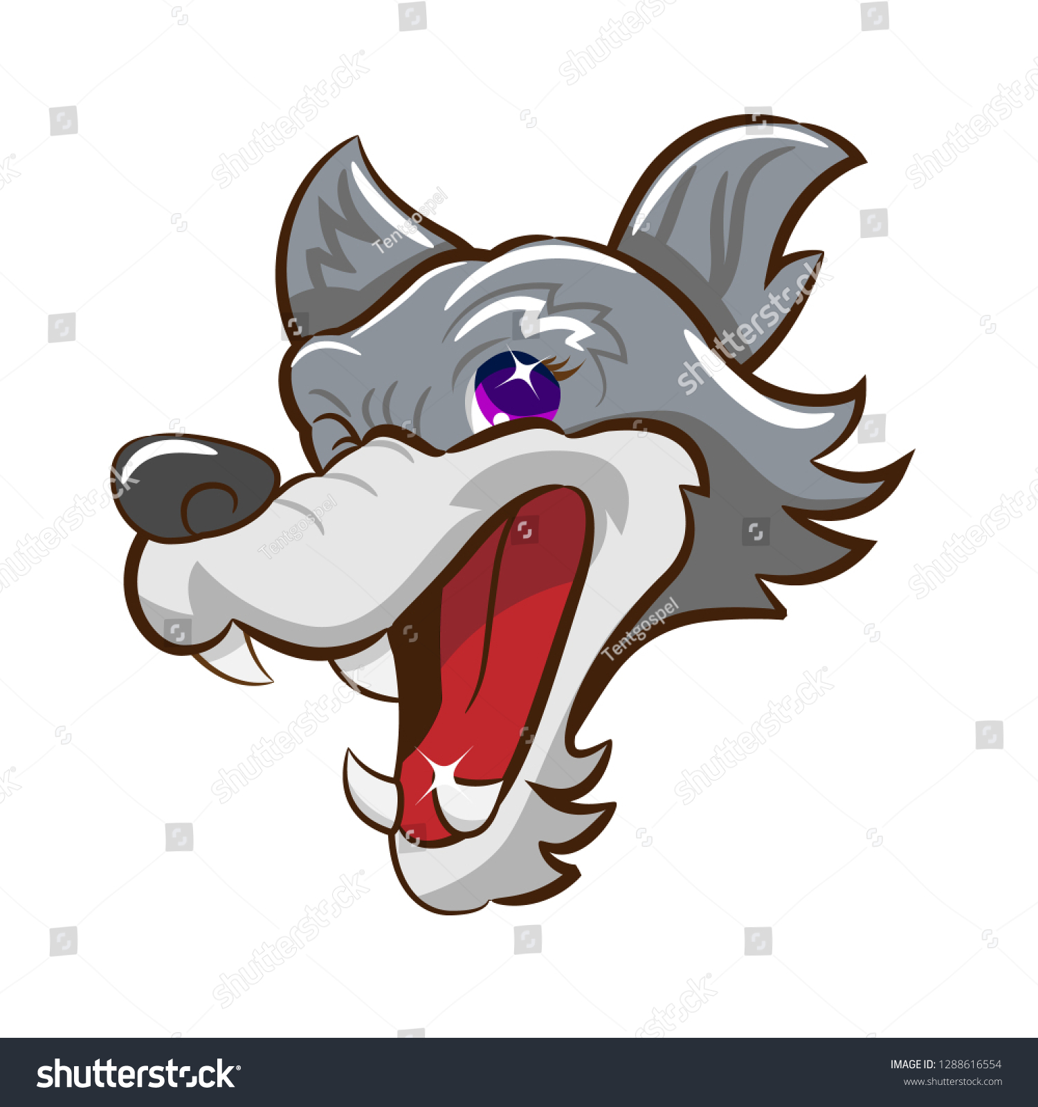 Wolf Face Clipart Stock Vector Royalty Free