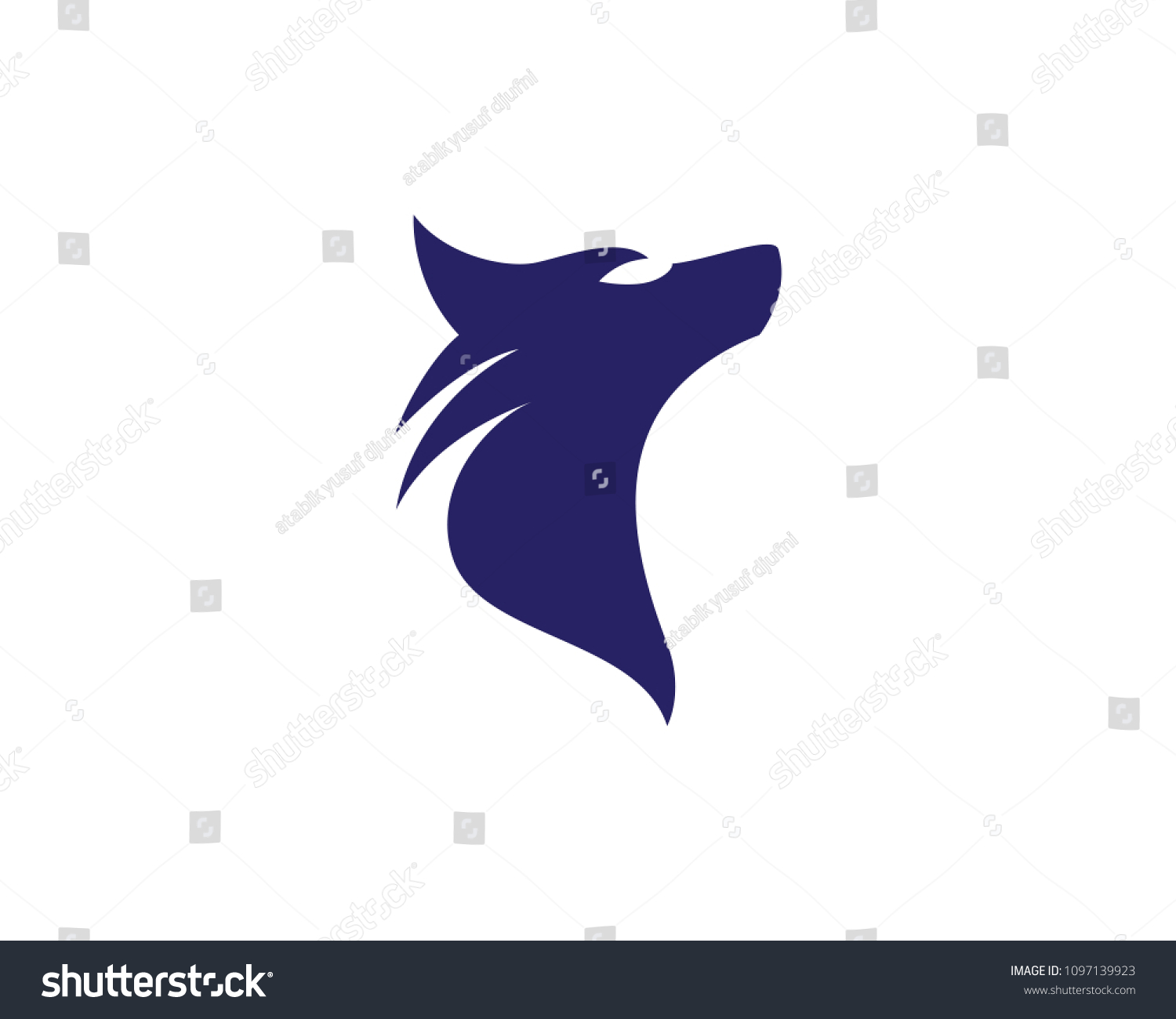 Wolf Head Vector Icon Stock Vector (Royalty Free) 1097139923 | Shutterstock