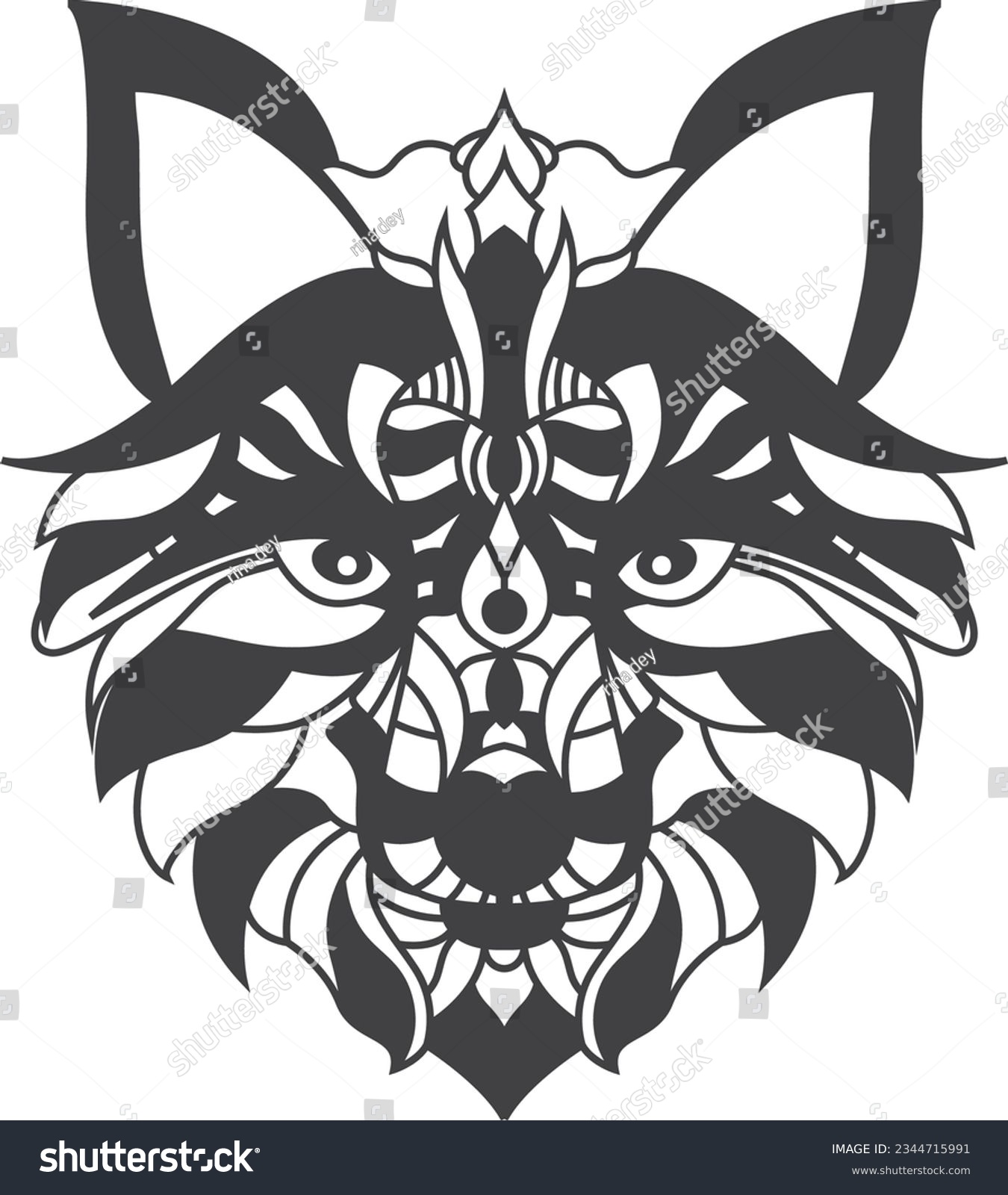 SVG of Wolf Mandala Coloring Page Enchanting Wolf Mandala: Unleash Your Creativity Through Coloring svg