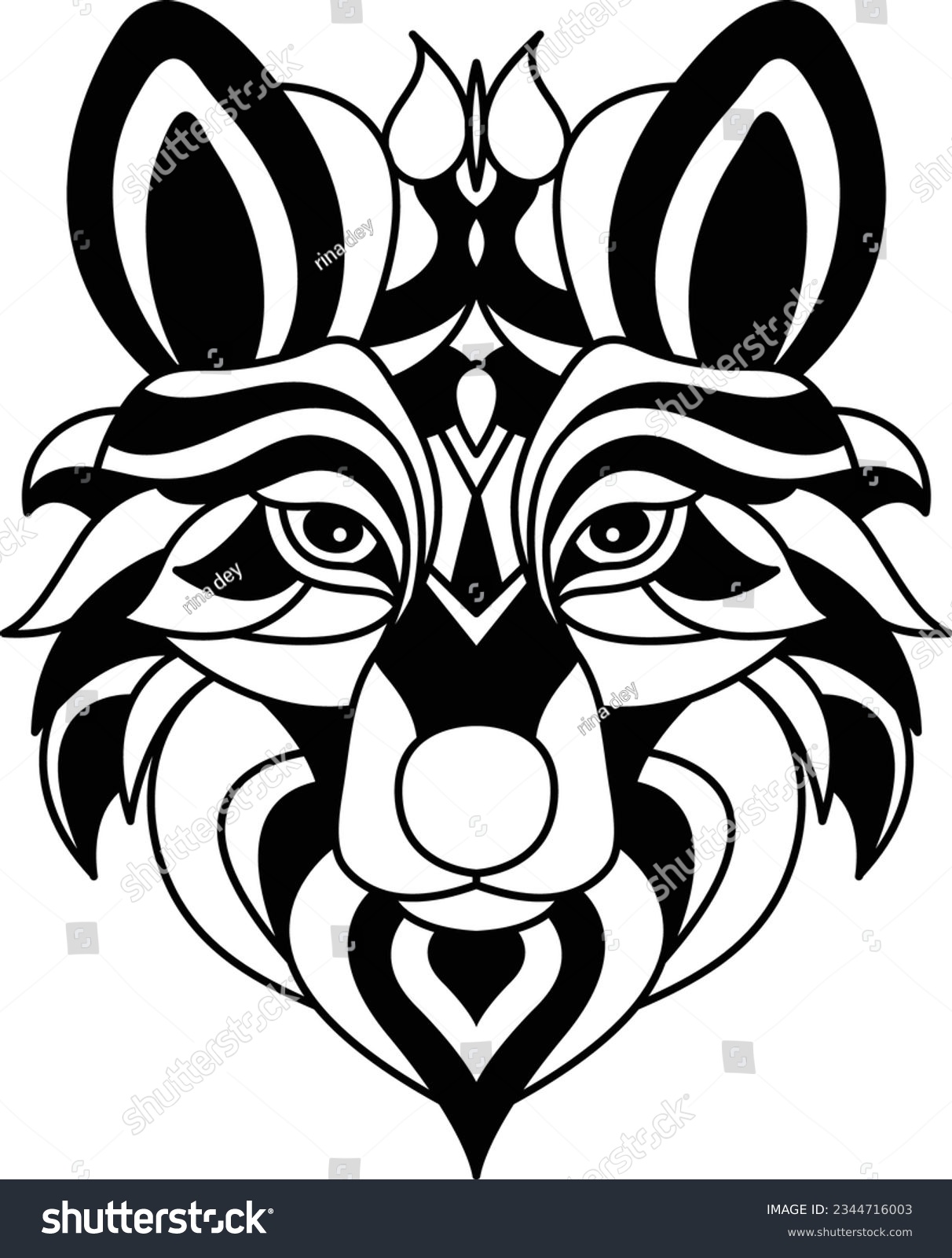 SVG of Wolf Mandala Coloring Page Enchanting Wolf Mandala: Unleash Your Creativity Through Coloring svg